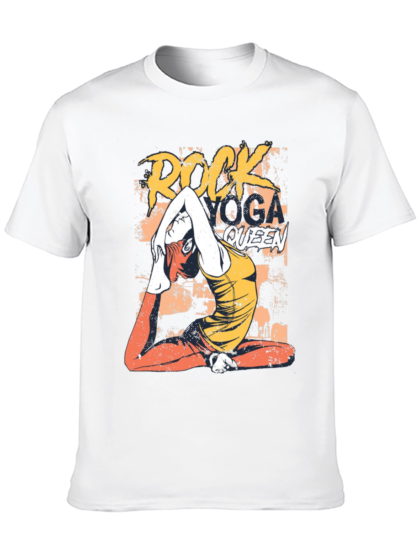 Rock Yoga Queen Graphic Tee - Black Cotton T-Shirt