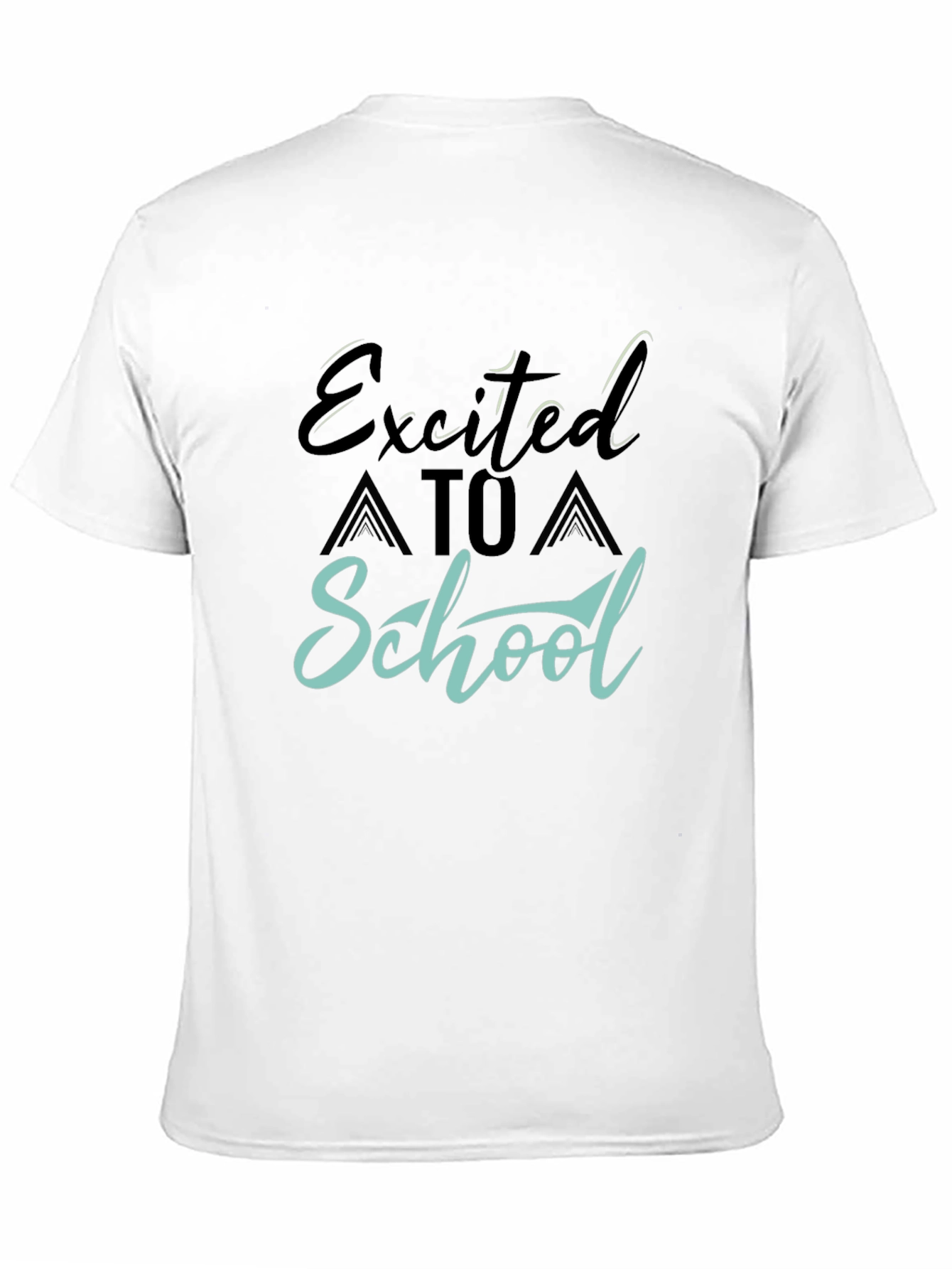 Excited to School Graphic Tee - Black