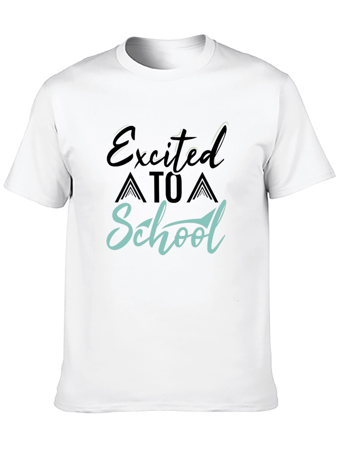 Excited to School Graphic Tee - Black