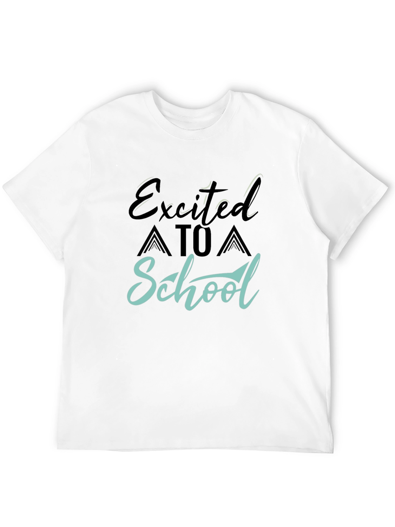 Excited to School Graphic Tee - Black