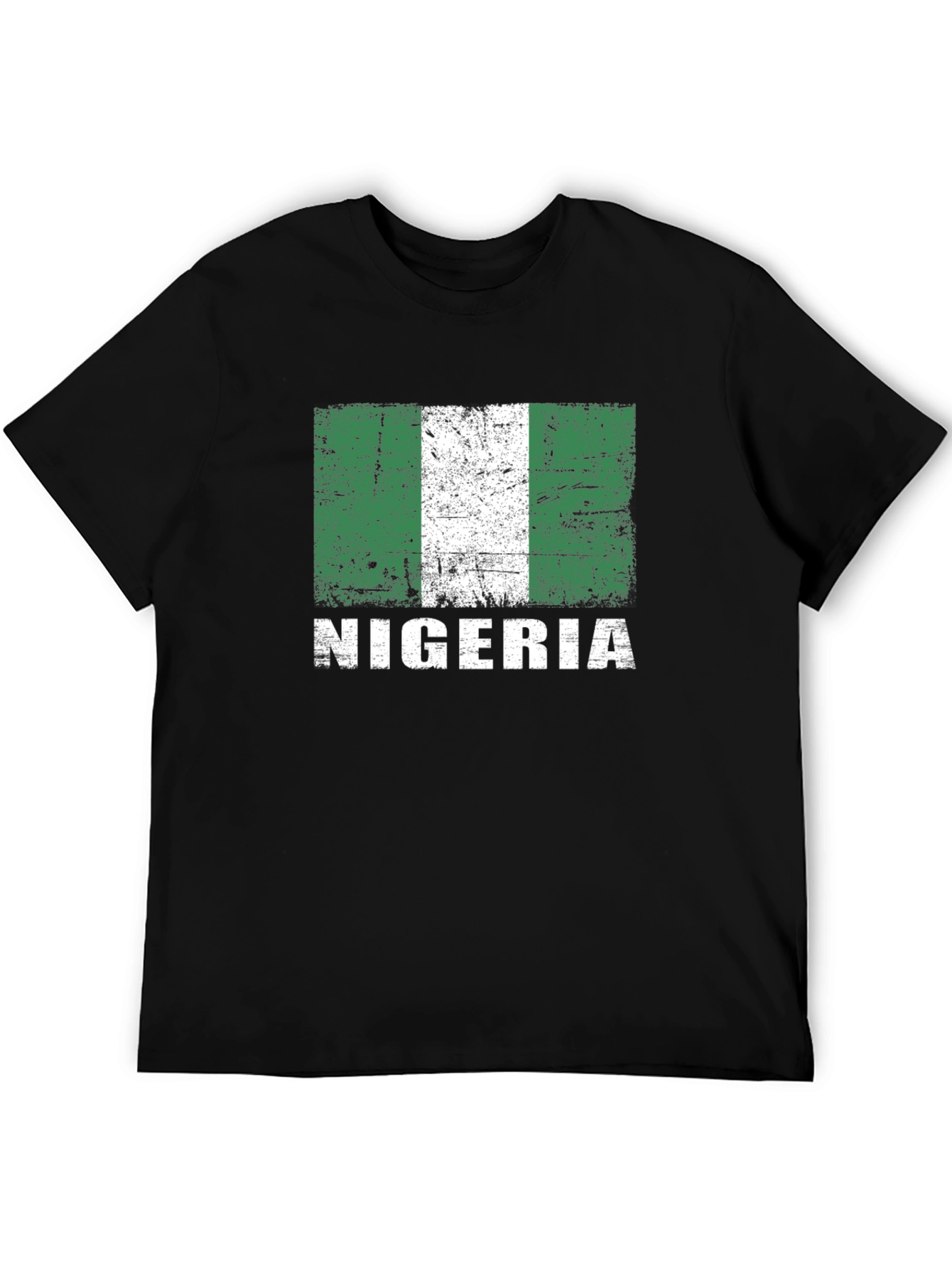 Nigeria Flag T-Shirt - Distressed Graphic Tee