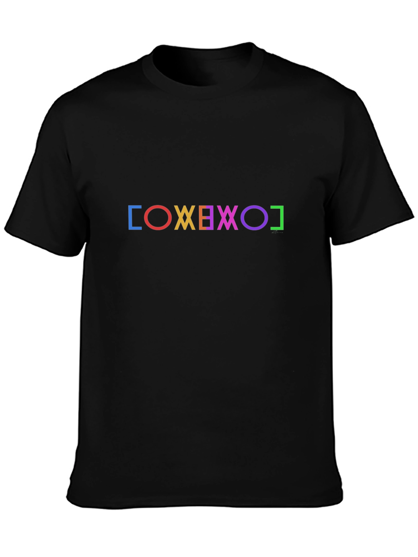 Geometric Symbol T-Shirt - Black