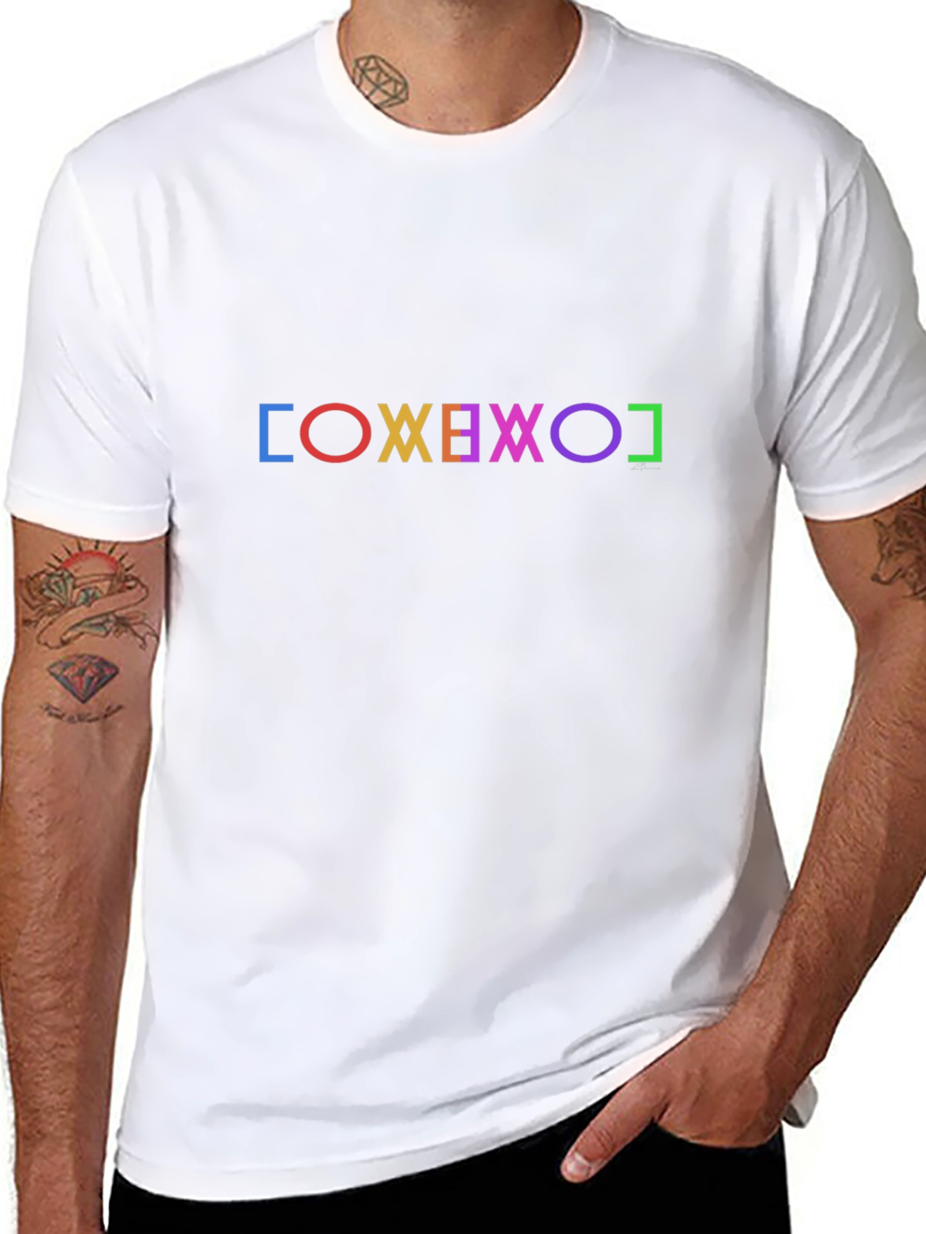 Geometric Symbol T-Shirt - Black