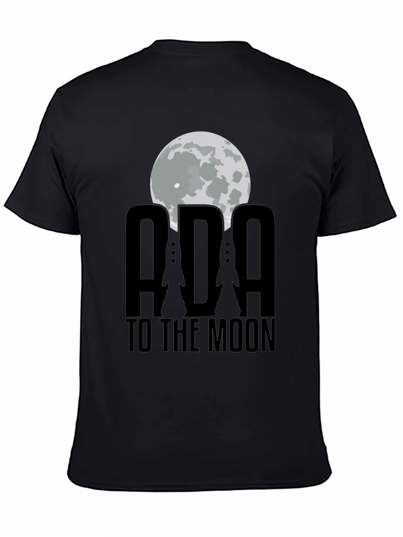 ADA To The Moon Black T-Shirt
