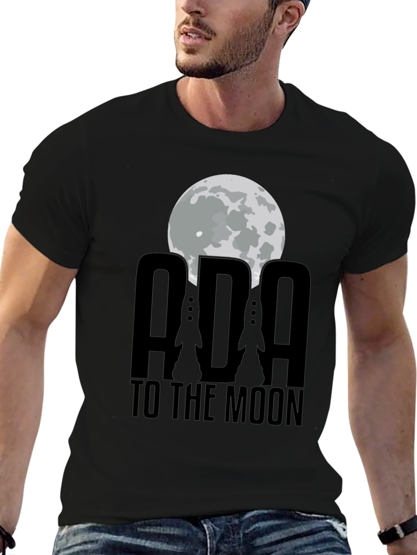 ADA To The Moon Black T-Shirt