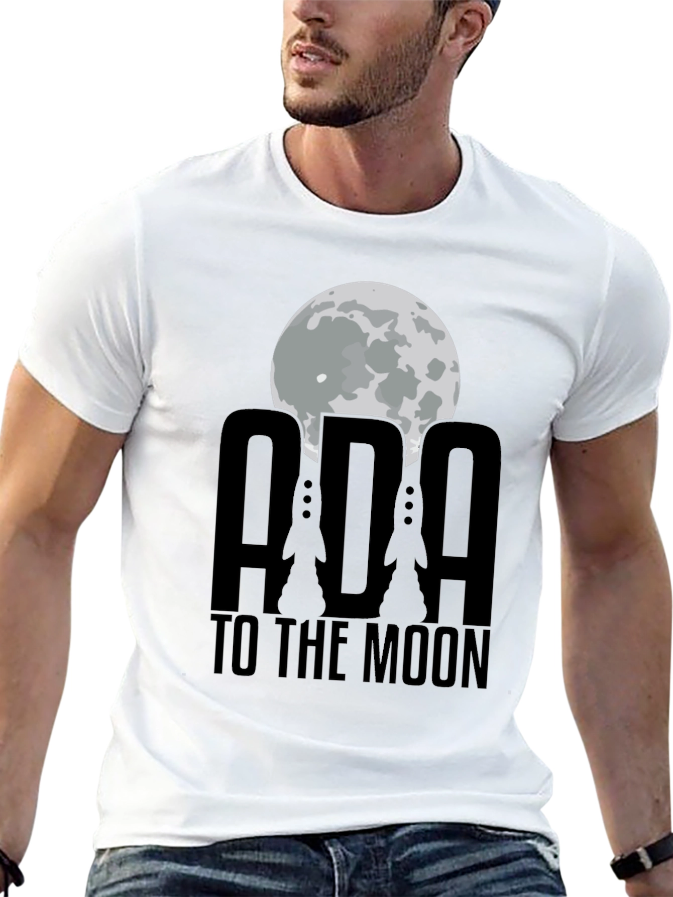 ADA To The Moon Black T-Shirt
