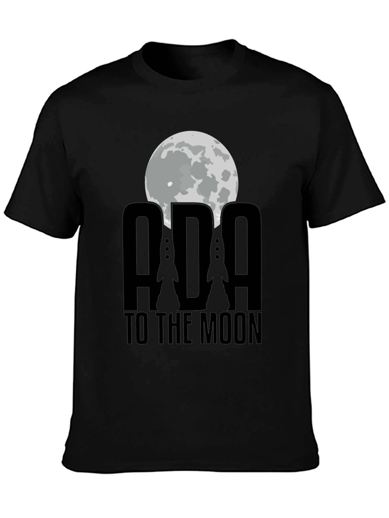 ADA To The Moon Black T-Shirt
