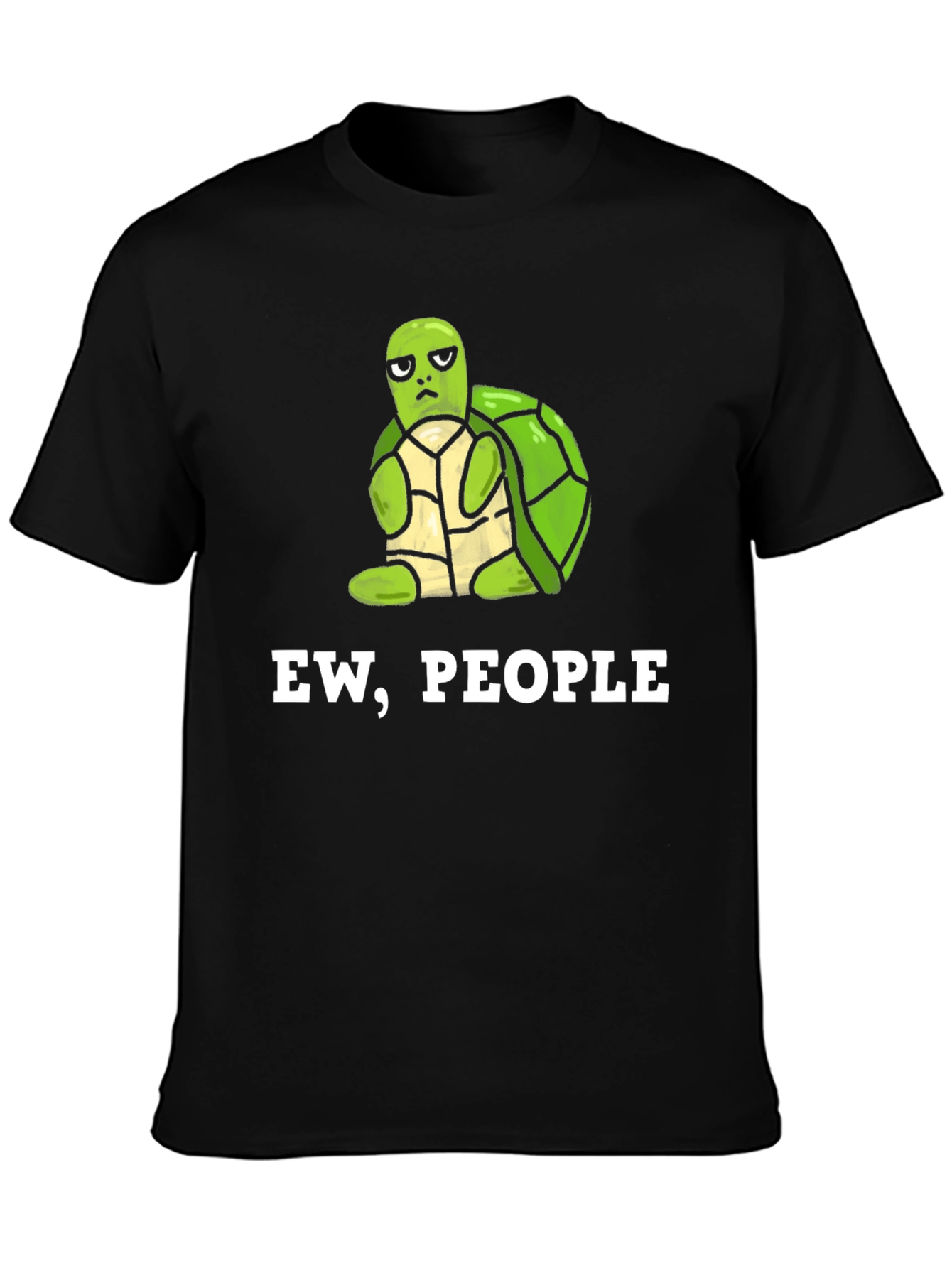 Ew People Turtle Graphic Tee - Unisex Black T-Shirt