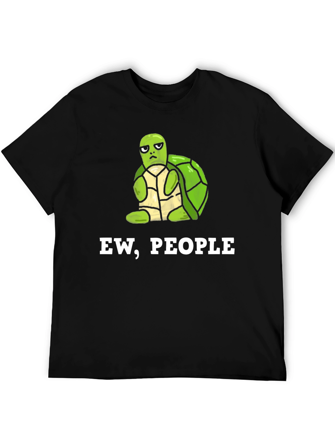 Ew People Turtle Graphic Tee - Unisex Black T-Shirt