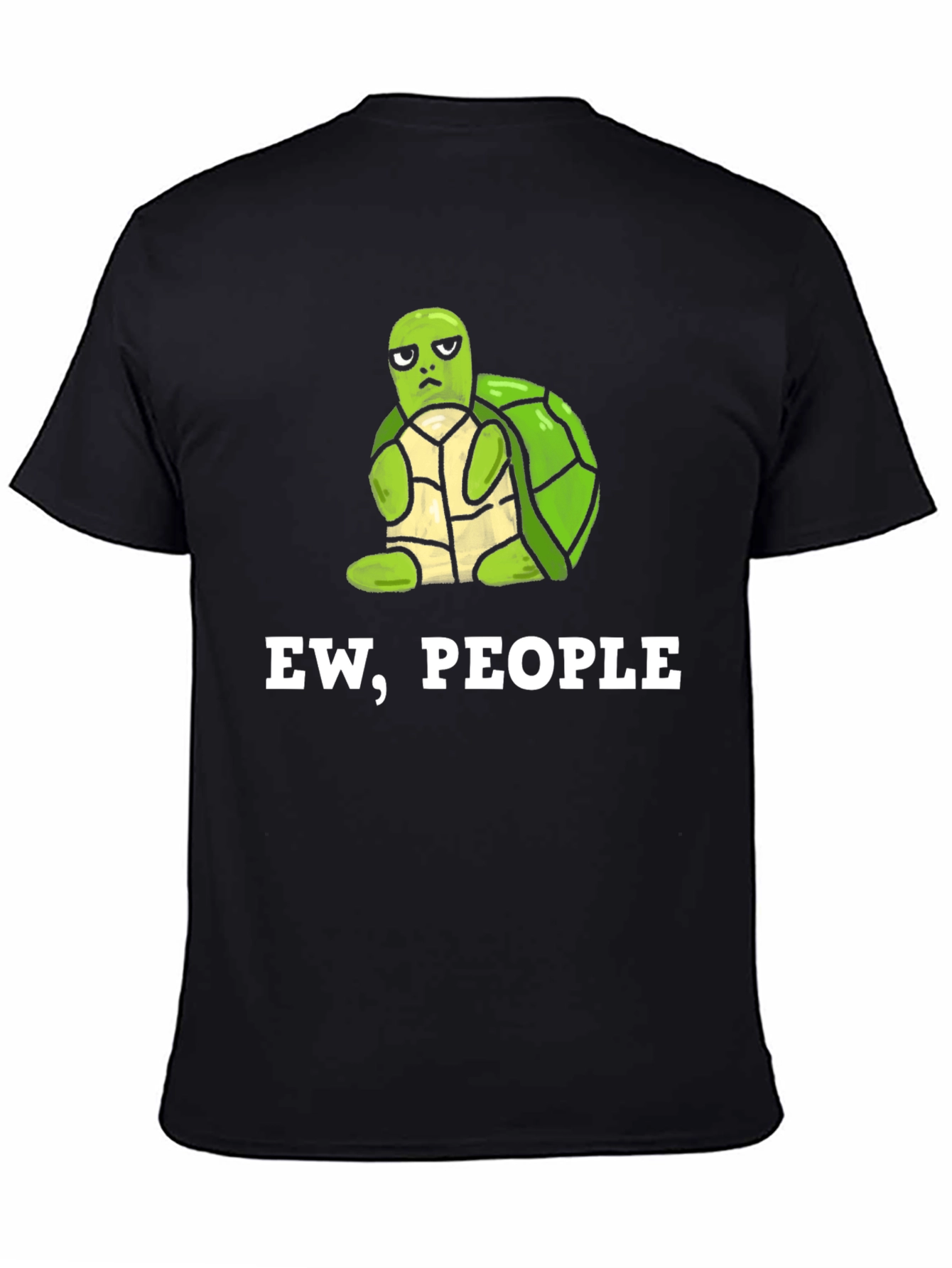 Ew People Turtle Graphic Tee - Unisex Black T-Shirt