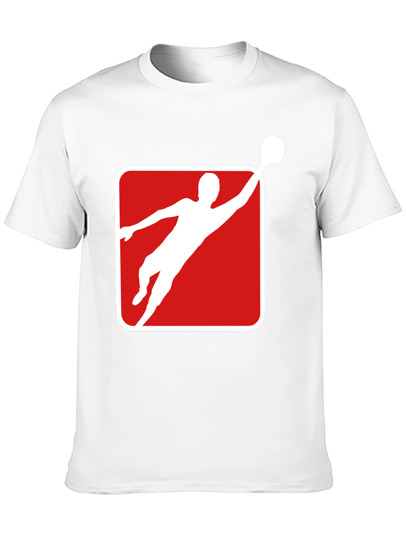 Athlete Graphic Tee - Black Cotton Blend T-Shirt