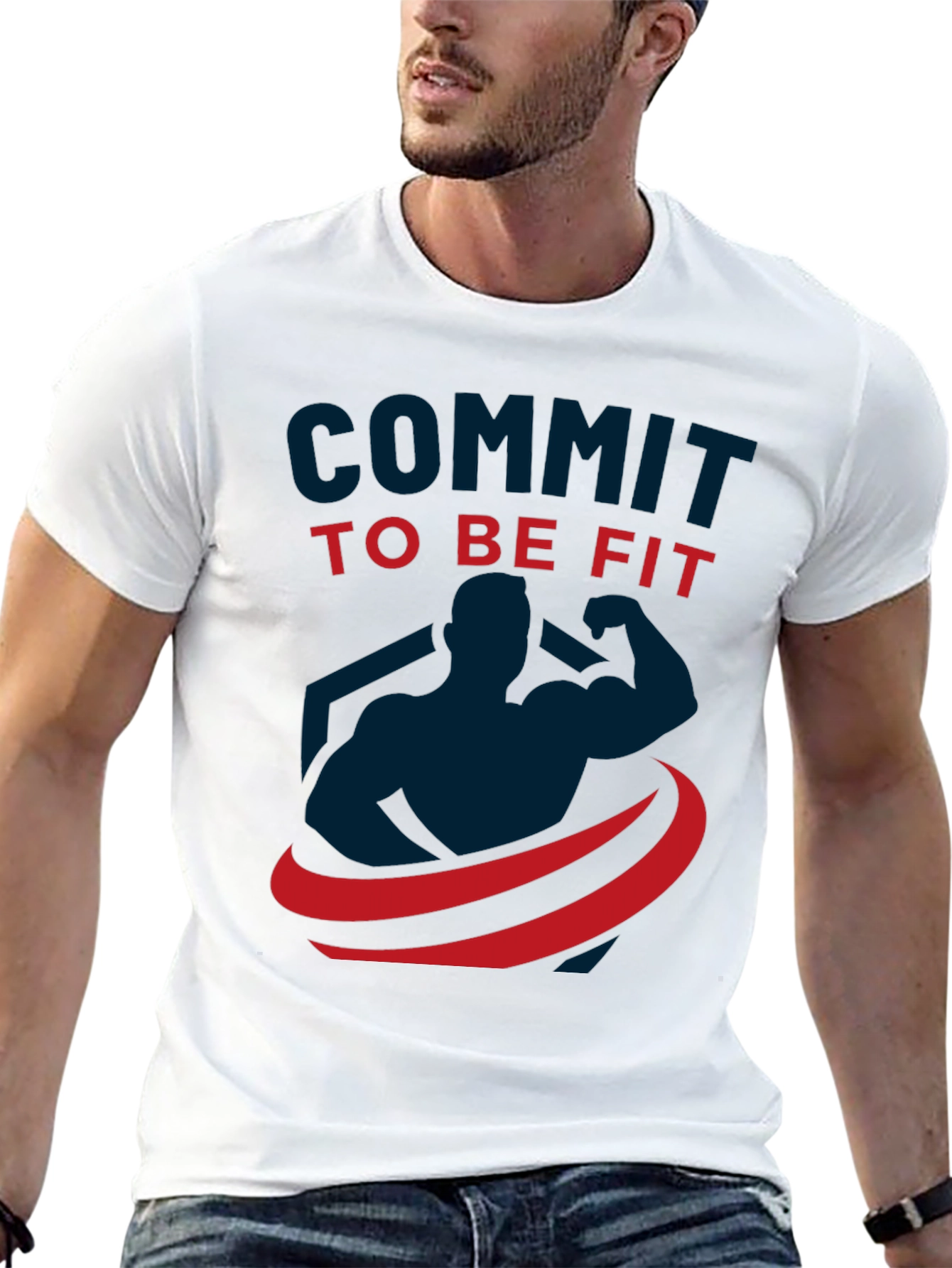 Commit to be Fit Graphic T-Shirt Gym Wear
