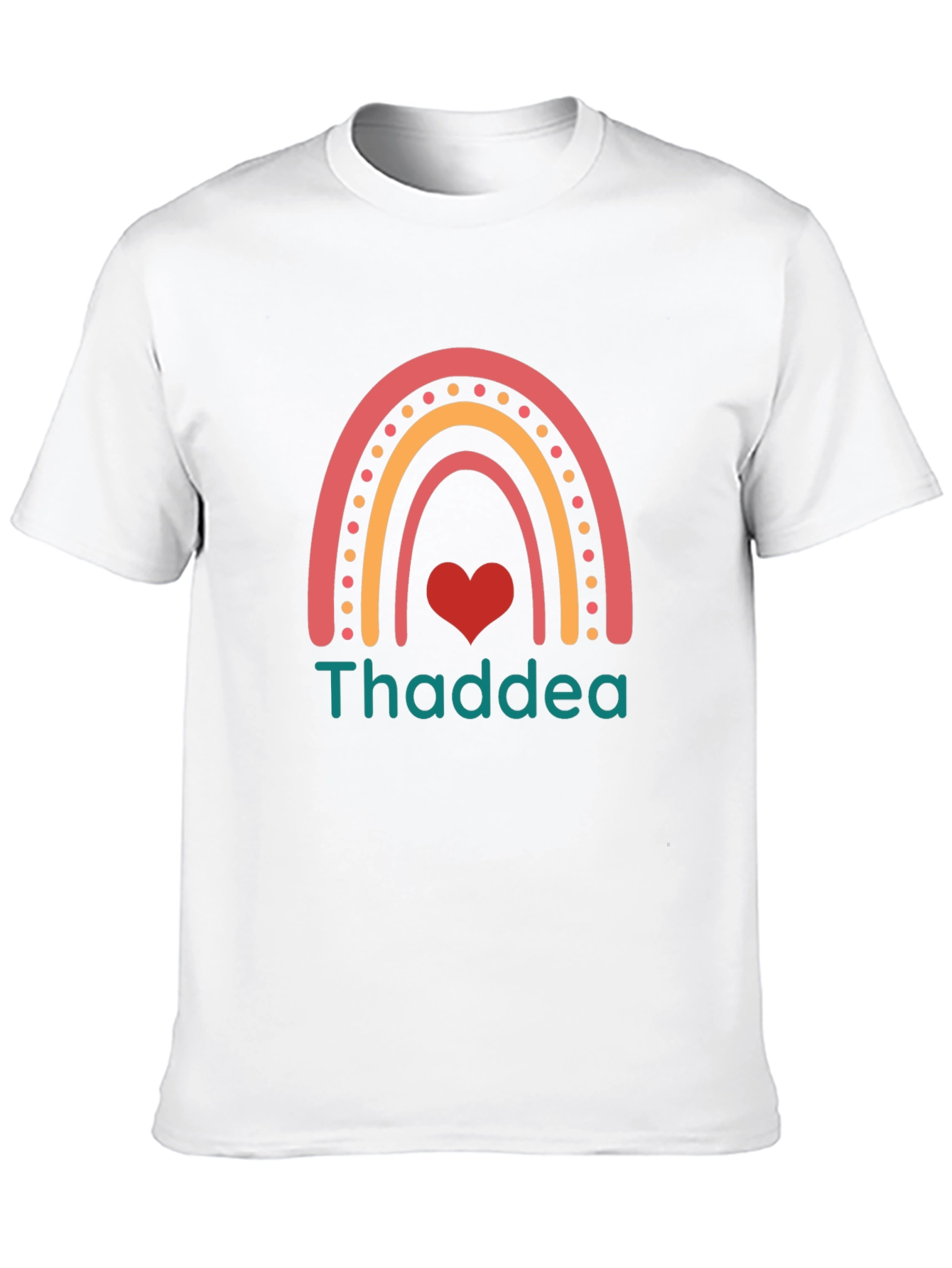Thaddea Rainbow Heart T-Shirt - Black