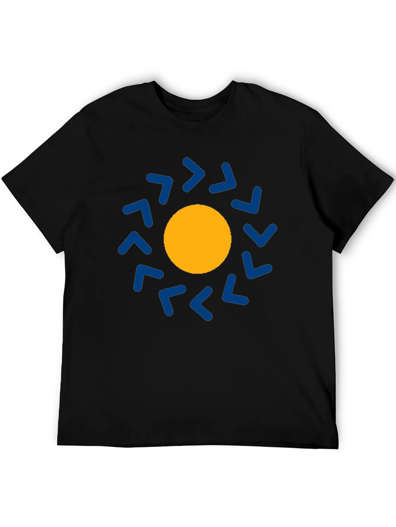 Geometric Sun Graphic Tee - Modern Casual Style