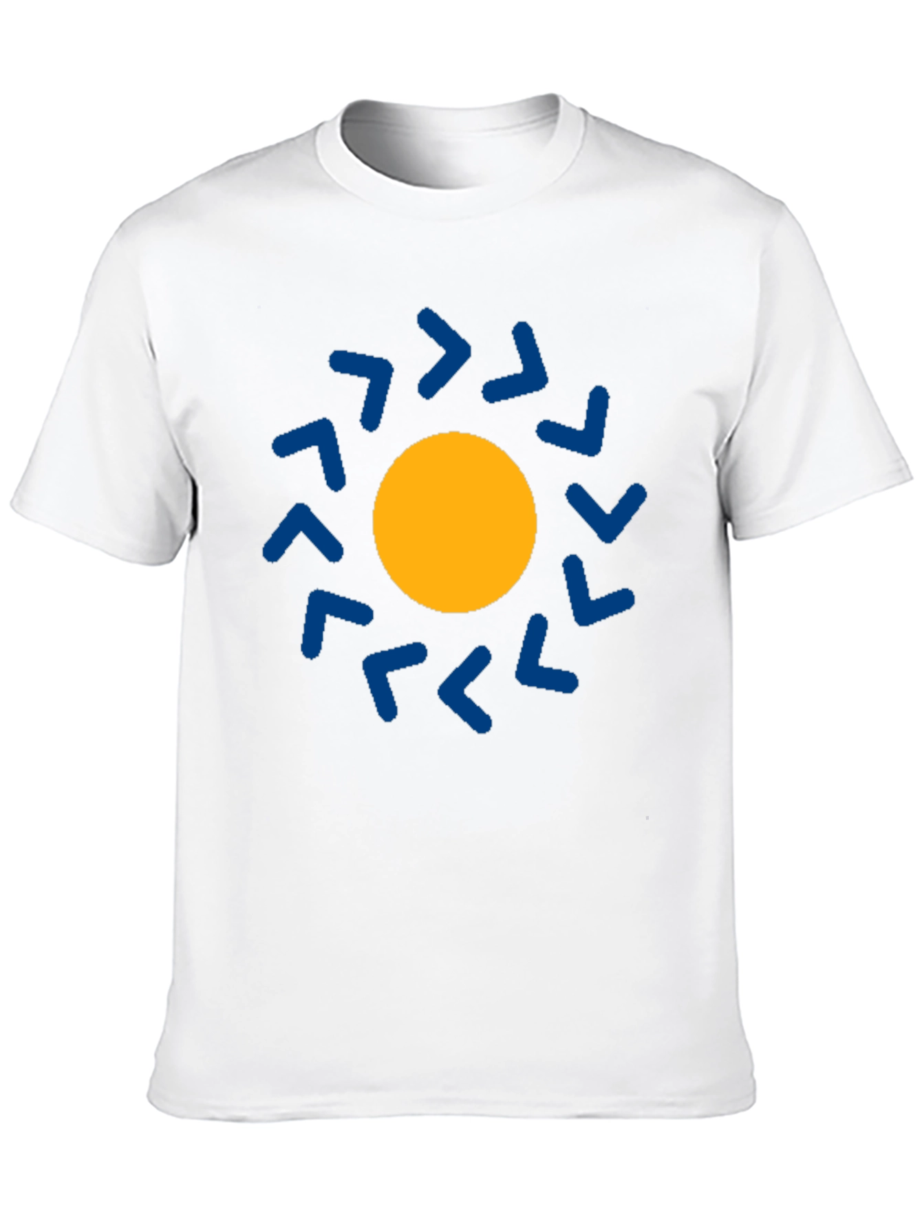 Geometric Sun Graphic Tee - Modern Casual Style
