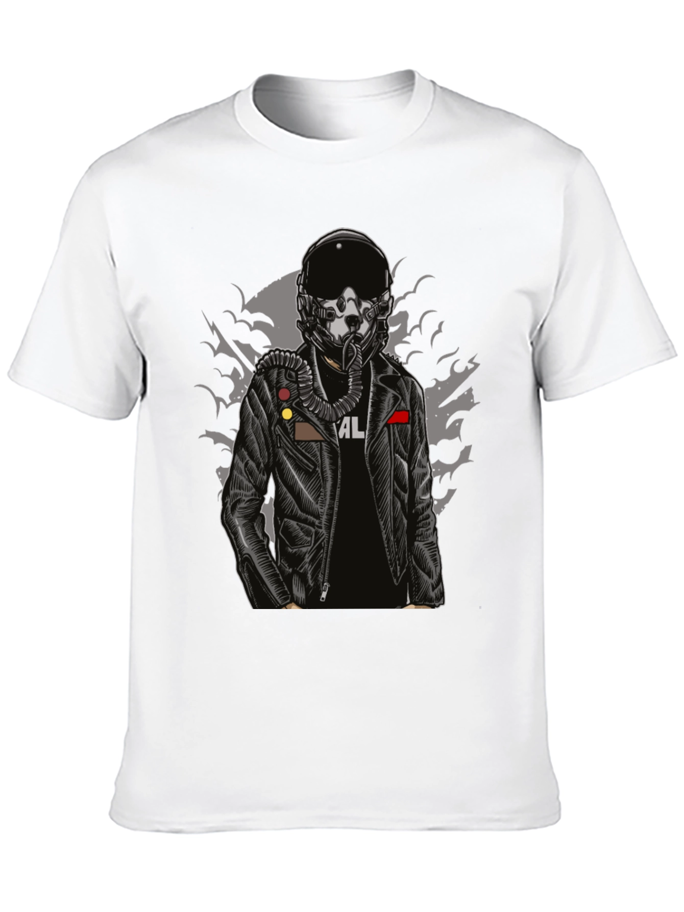 Pilot Helmet Graphic T-Shirt - Edgy Streetwear
