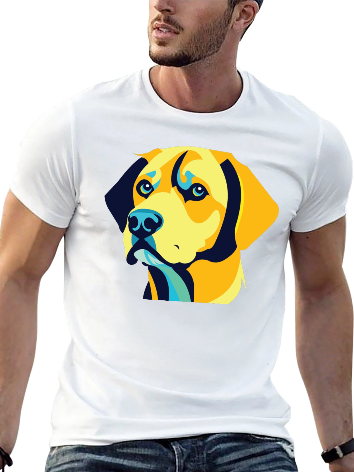 Dog Graphic Black T-Shirt - Stylish Canine Tee