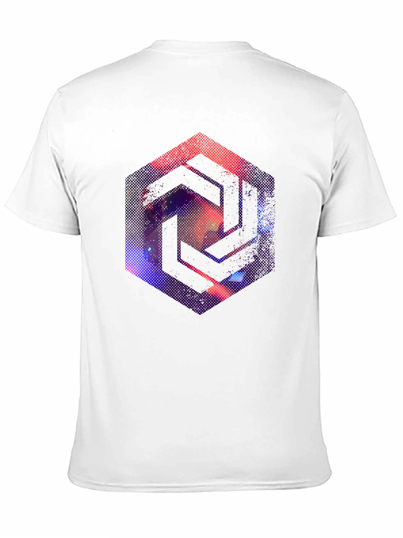 Abstract Geometric Graphic Tee - Cool Black T-Shirt