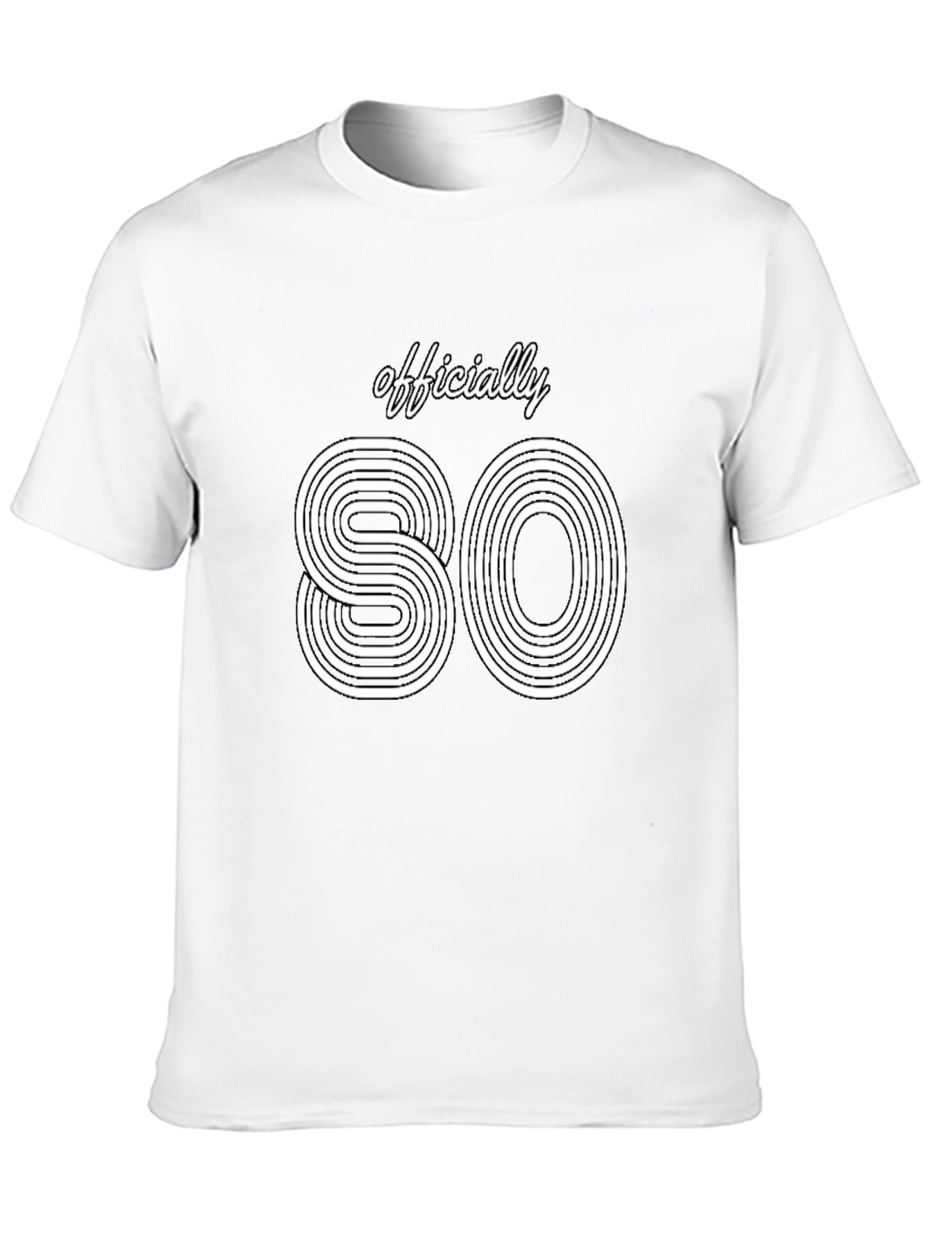 Officially 80 T-Shirt - Retro Style Birthday Tee