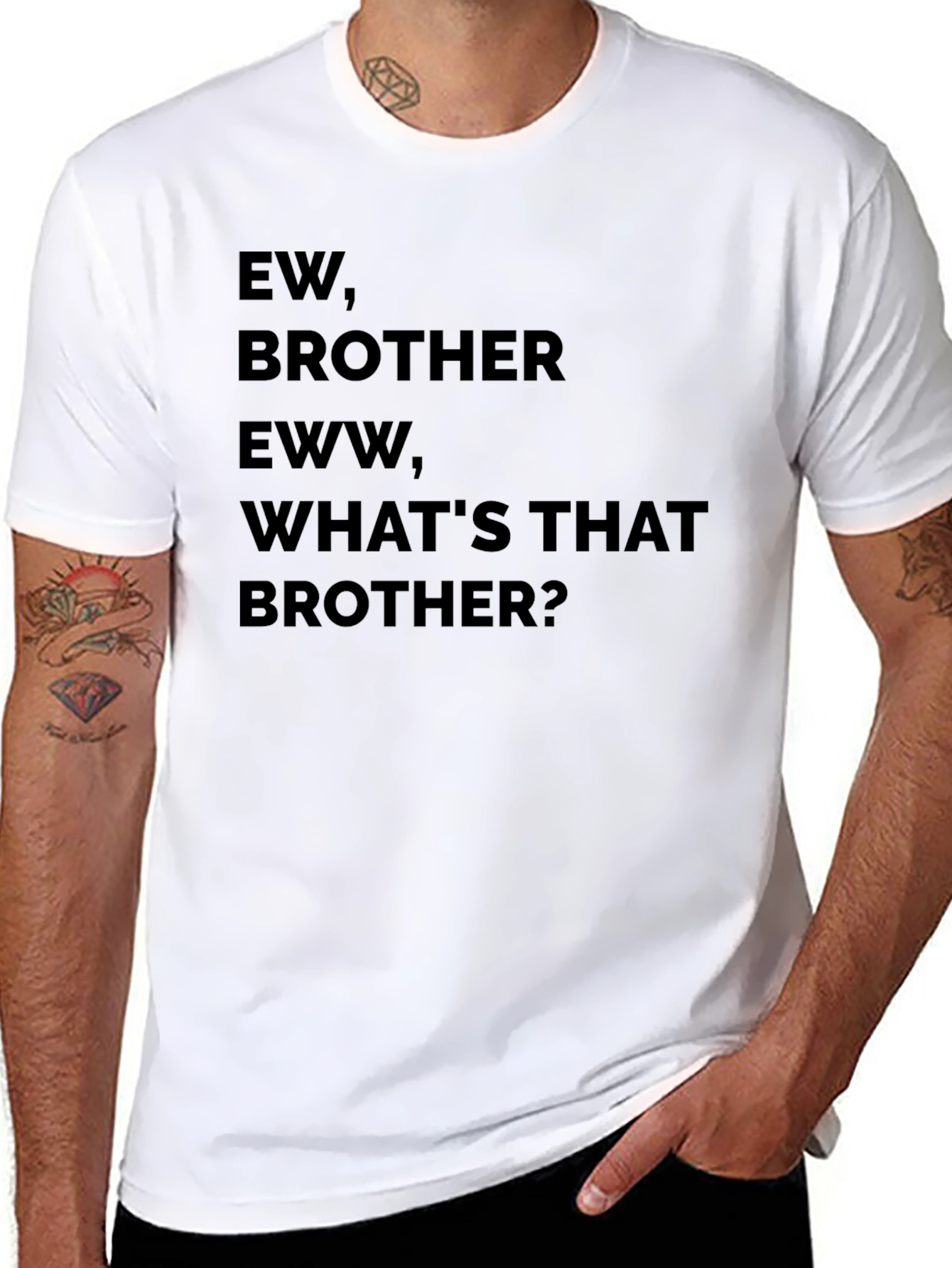 Ew Brother Graphic Tee - Funny Sibling T-Shirt