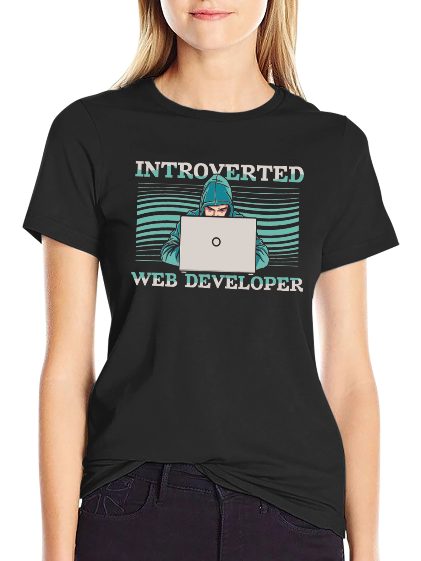 Introverted Web Developer T-Shirt - Funny Coder Tee