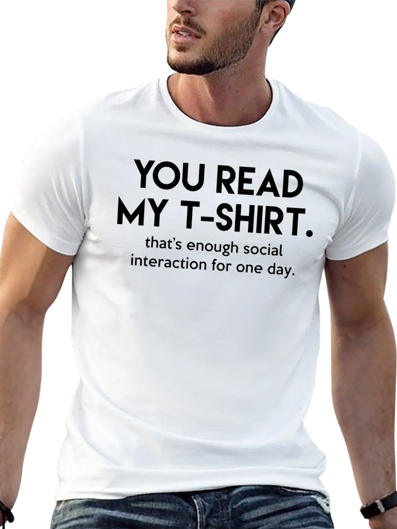Humorous Graphic T-Shirt: Introvert Social Interaction Tee