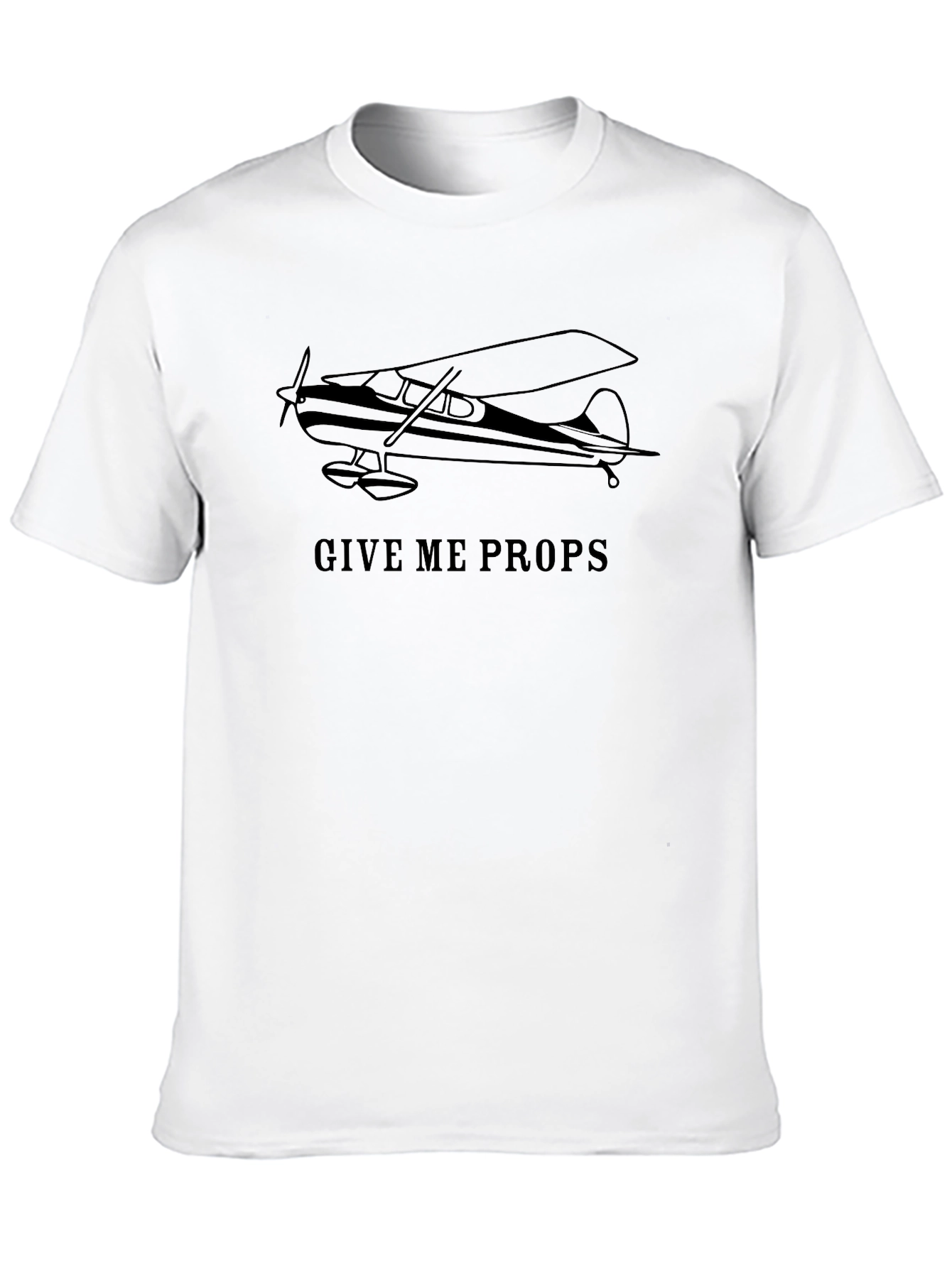 Give Me Props Airplane Black T-Shirt