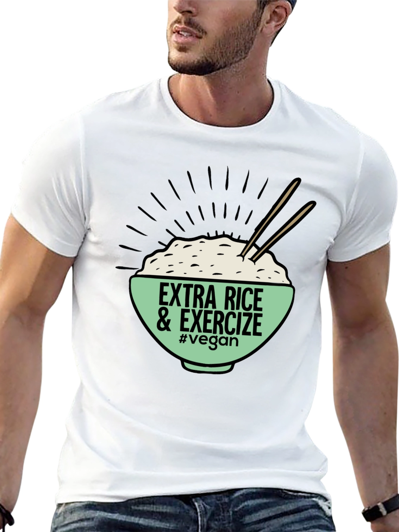 Extra Rice & Exercise Vegan T-Shirt