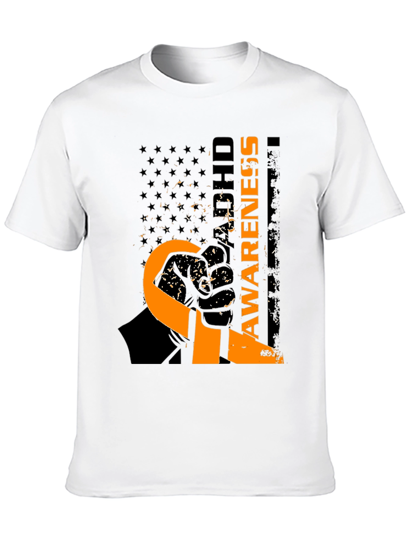 ADHD Awareness Ribbon T-Shirt - USA Flag