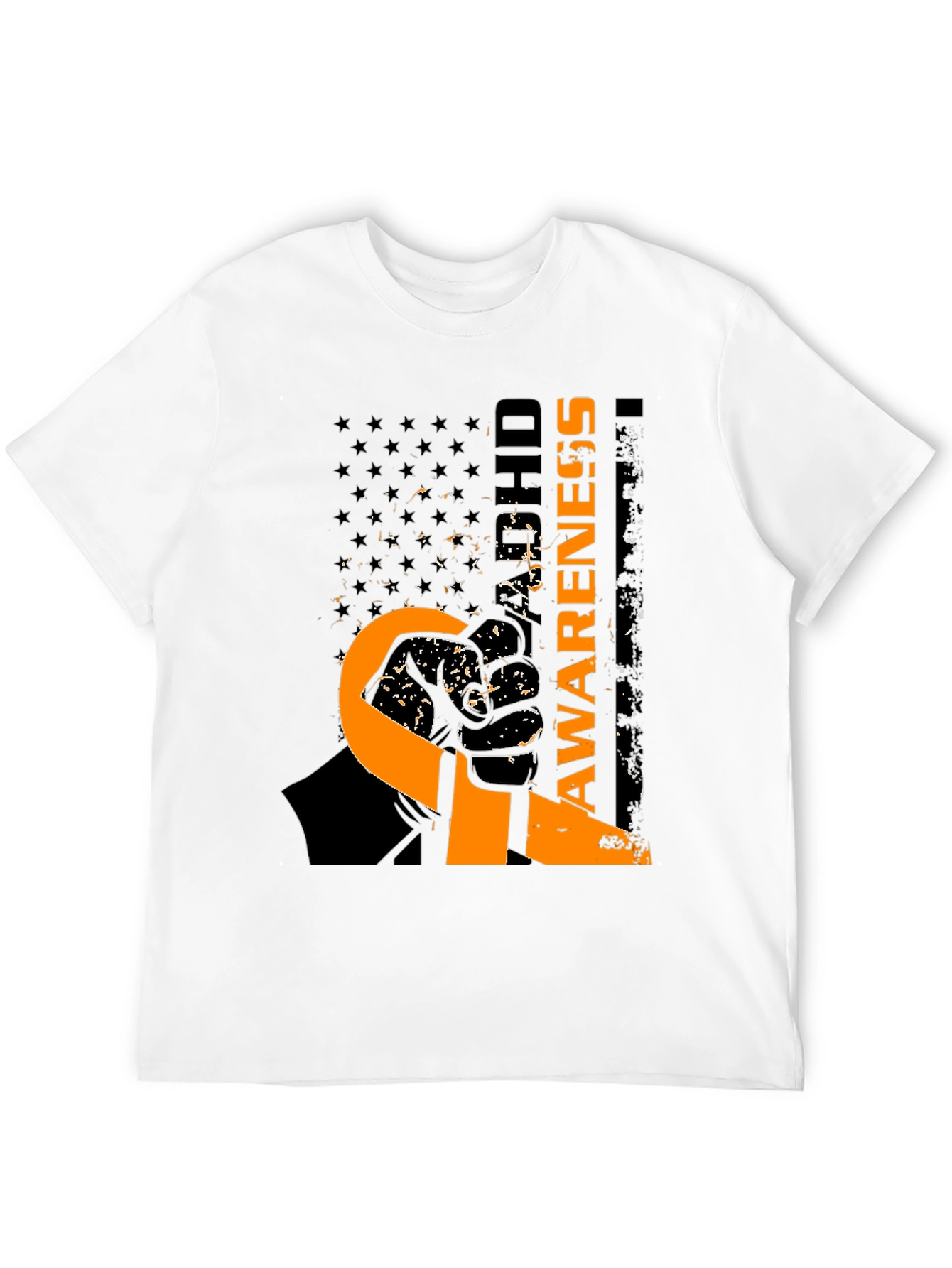 ADHD Awareness Ribbon T-Shirt - USA Flag