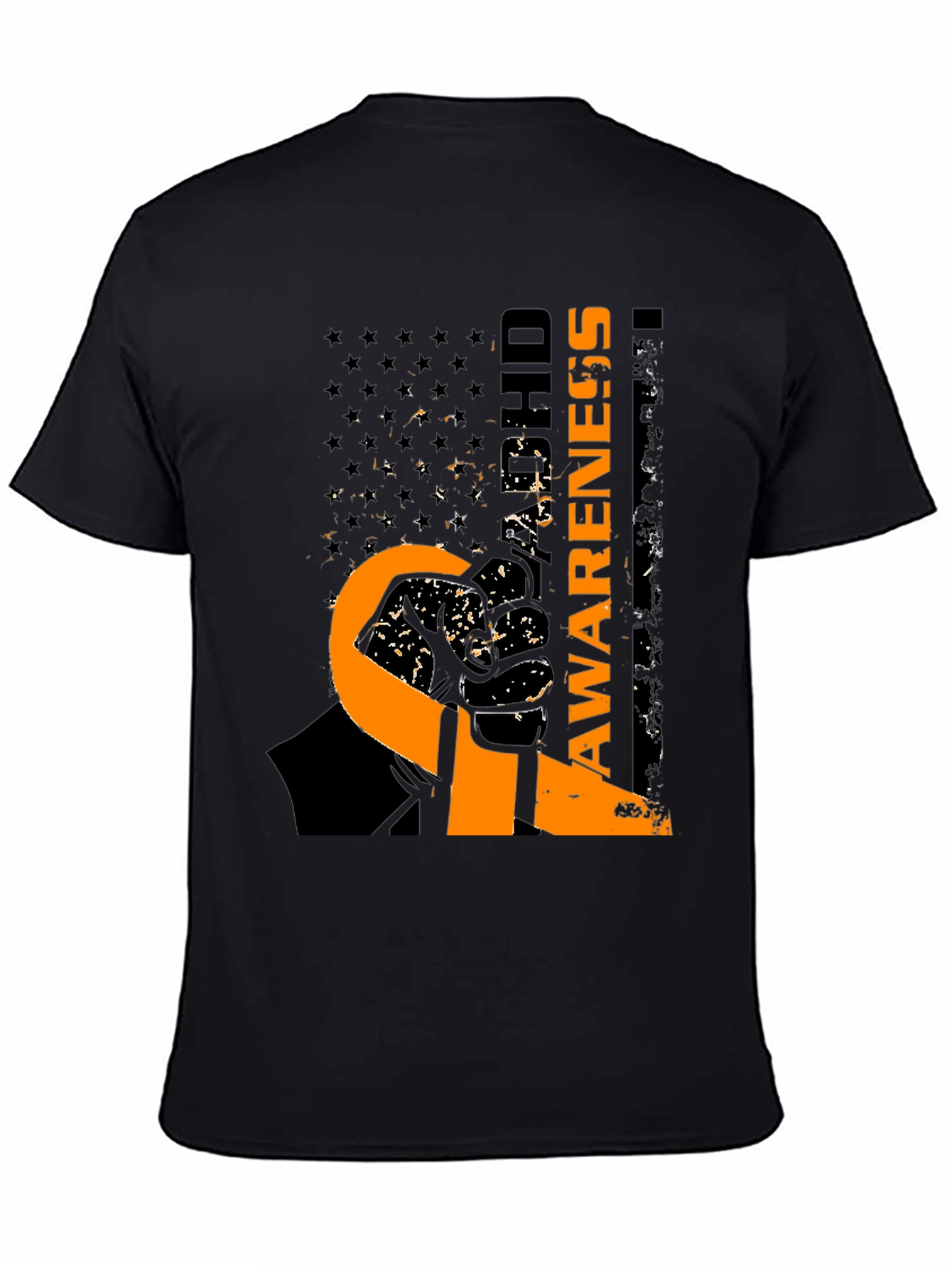 ADHD Awareness Ribbon T-Shirt - USA Flag