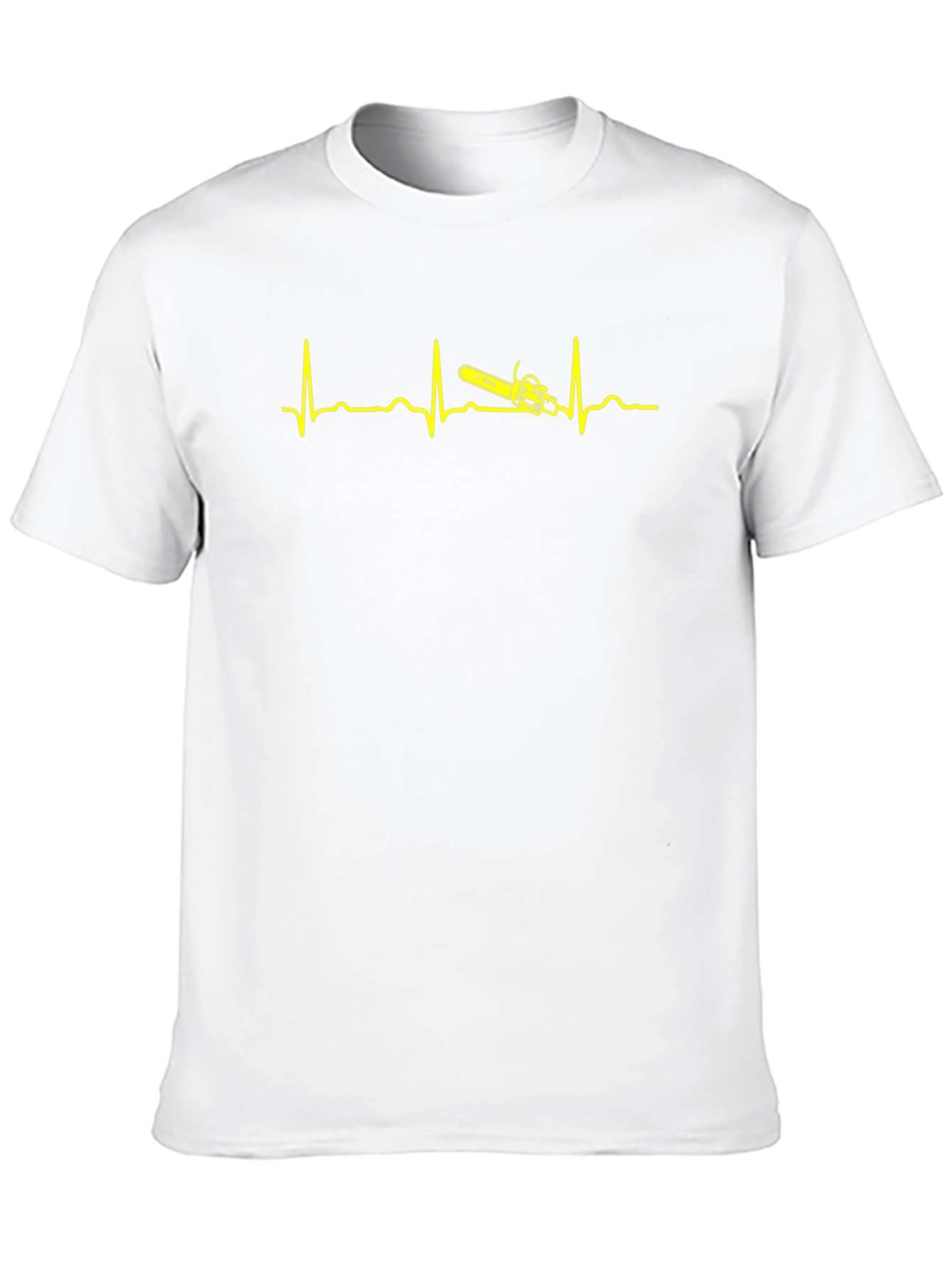 Chainsaw Heartbeat T-Shirt - Lumberjack Pulse Tee