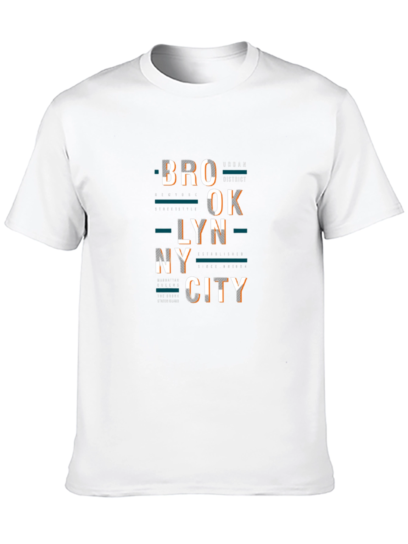 Brooklyn City Graphic Print Crew Neck T-Shirt