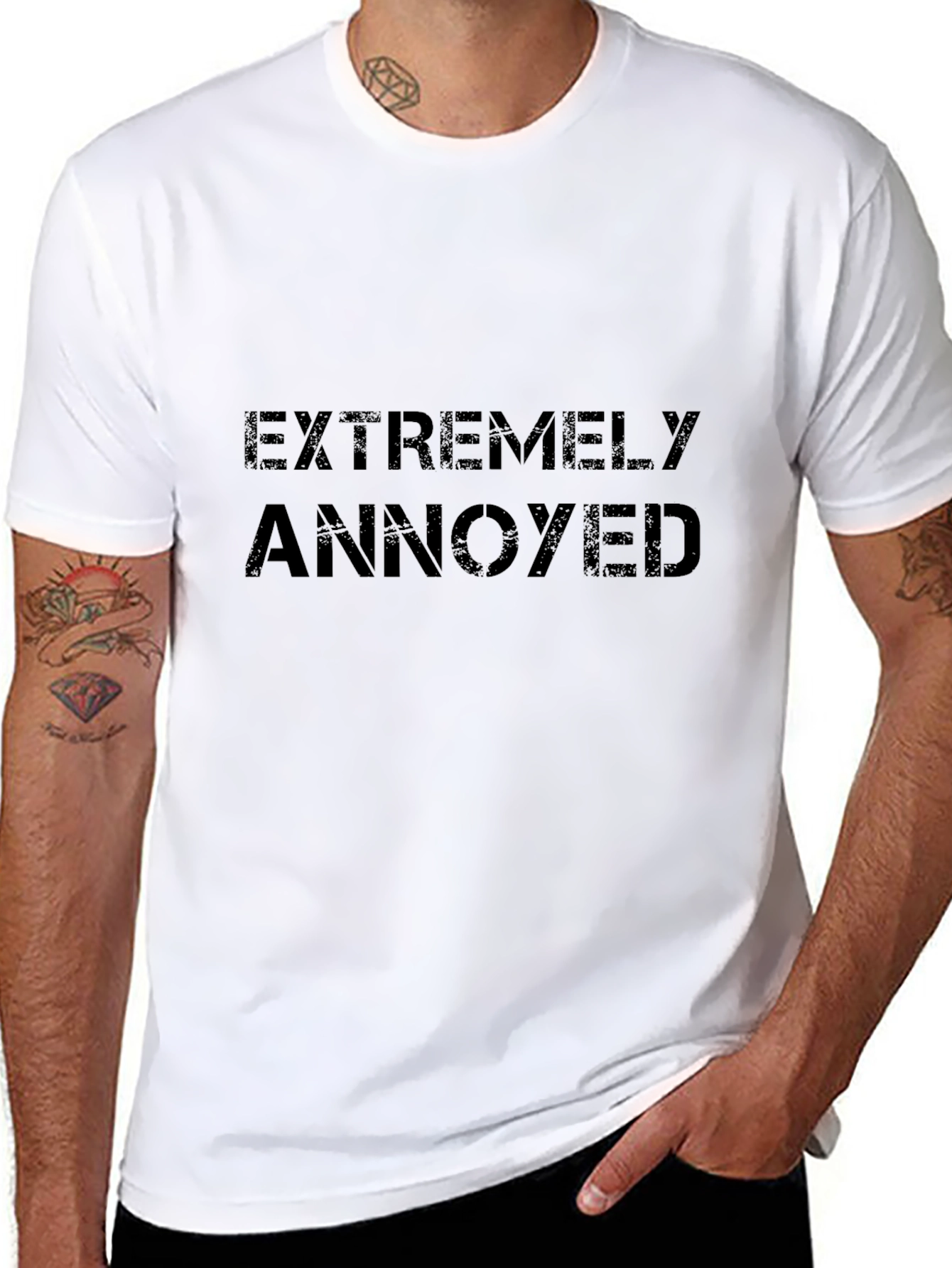 Extremely Annoyed Black Cotton T-Shirt