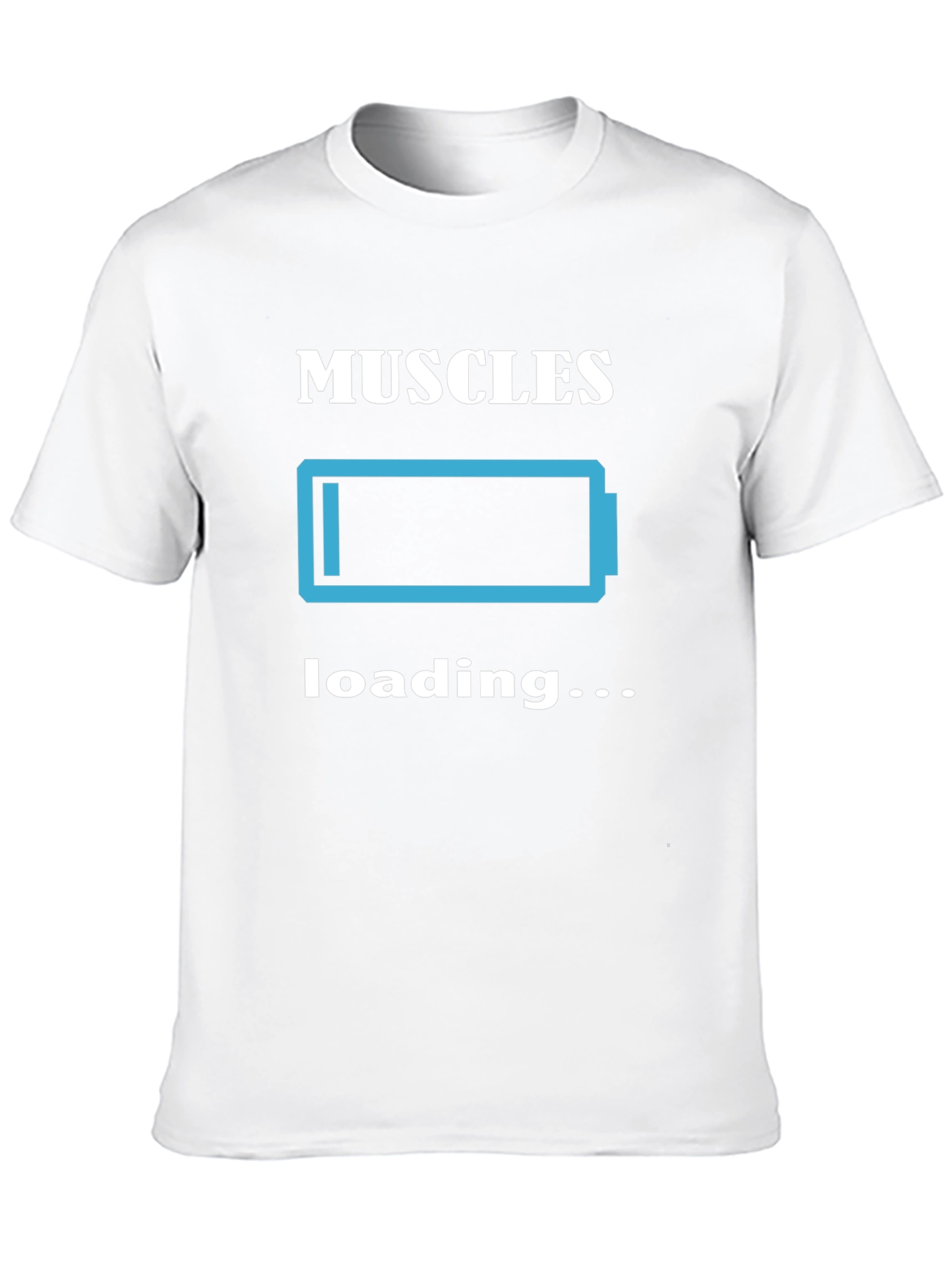 Muscles Loading Graphic Tee - Black Cotton T-Shirt