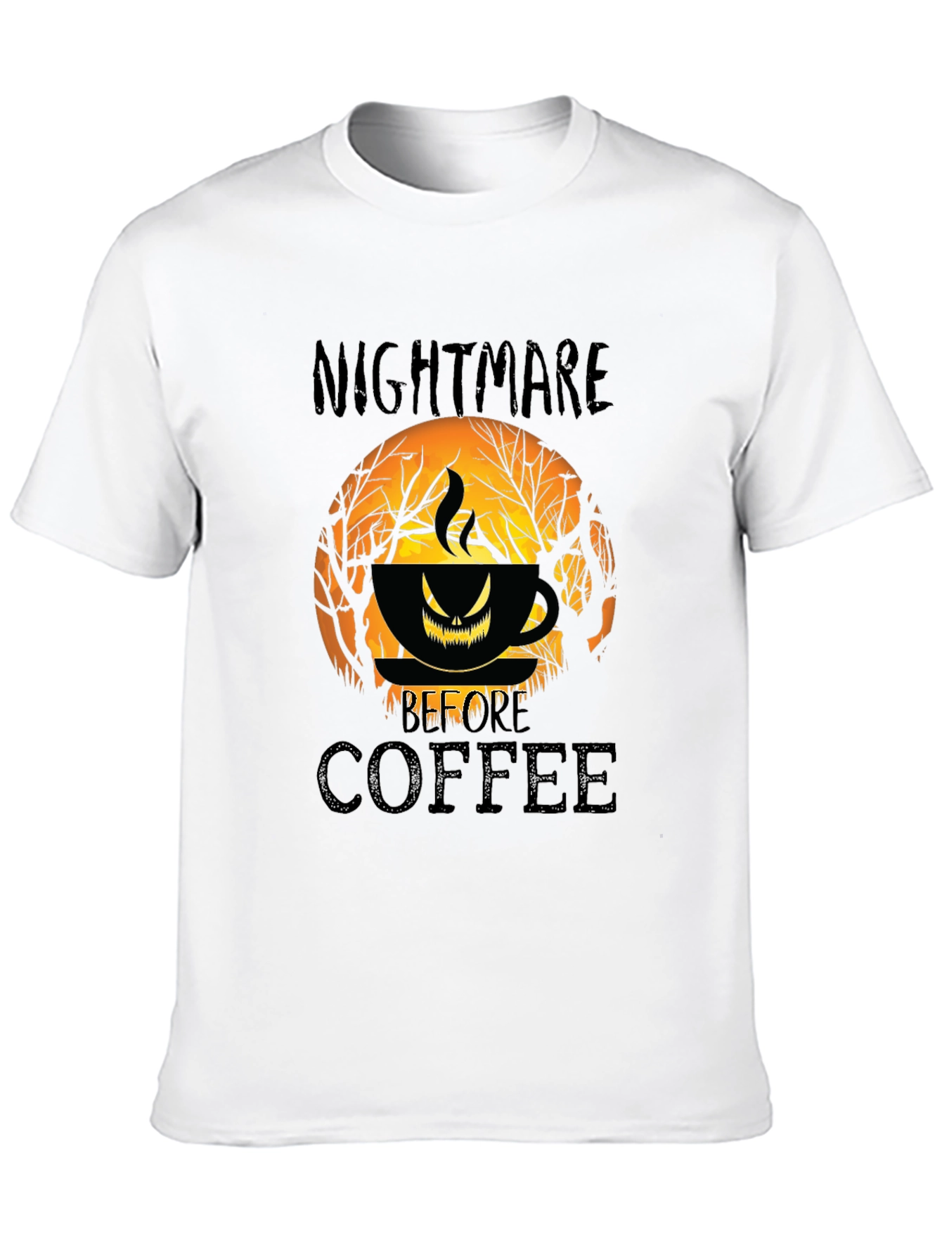 Nightmare Before Coffee Halloween Graphic T-Shirt