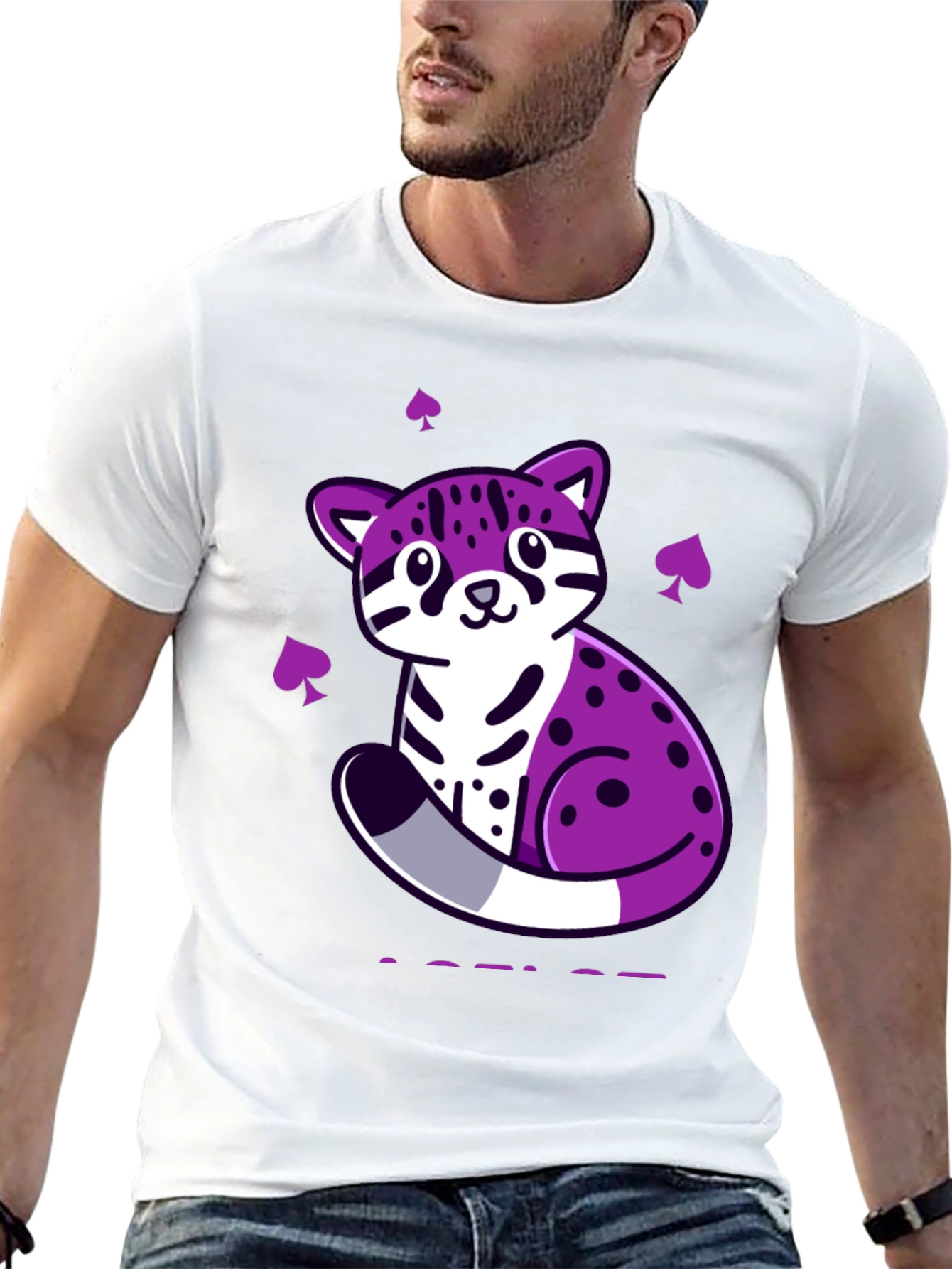 Ace Pride Ocelot T-Shirt - Black