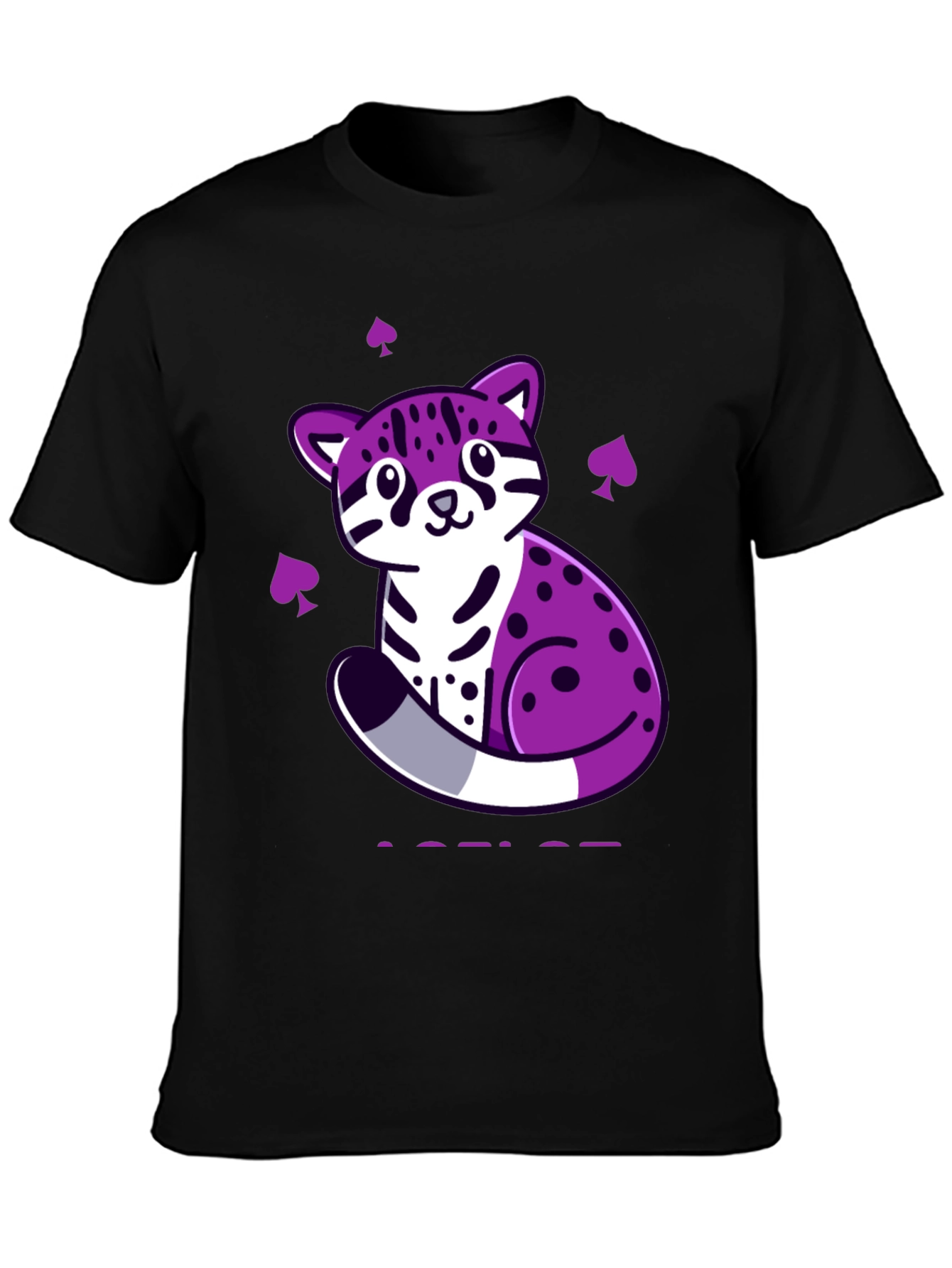 Ace Pride Ocelot T-Shirt - Black