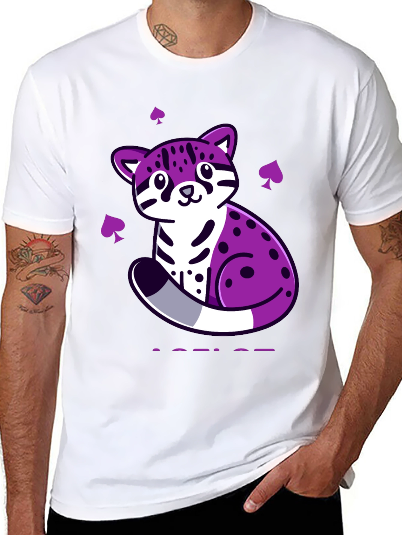 Ace Pride Ocelot T-Shirt - Black