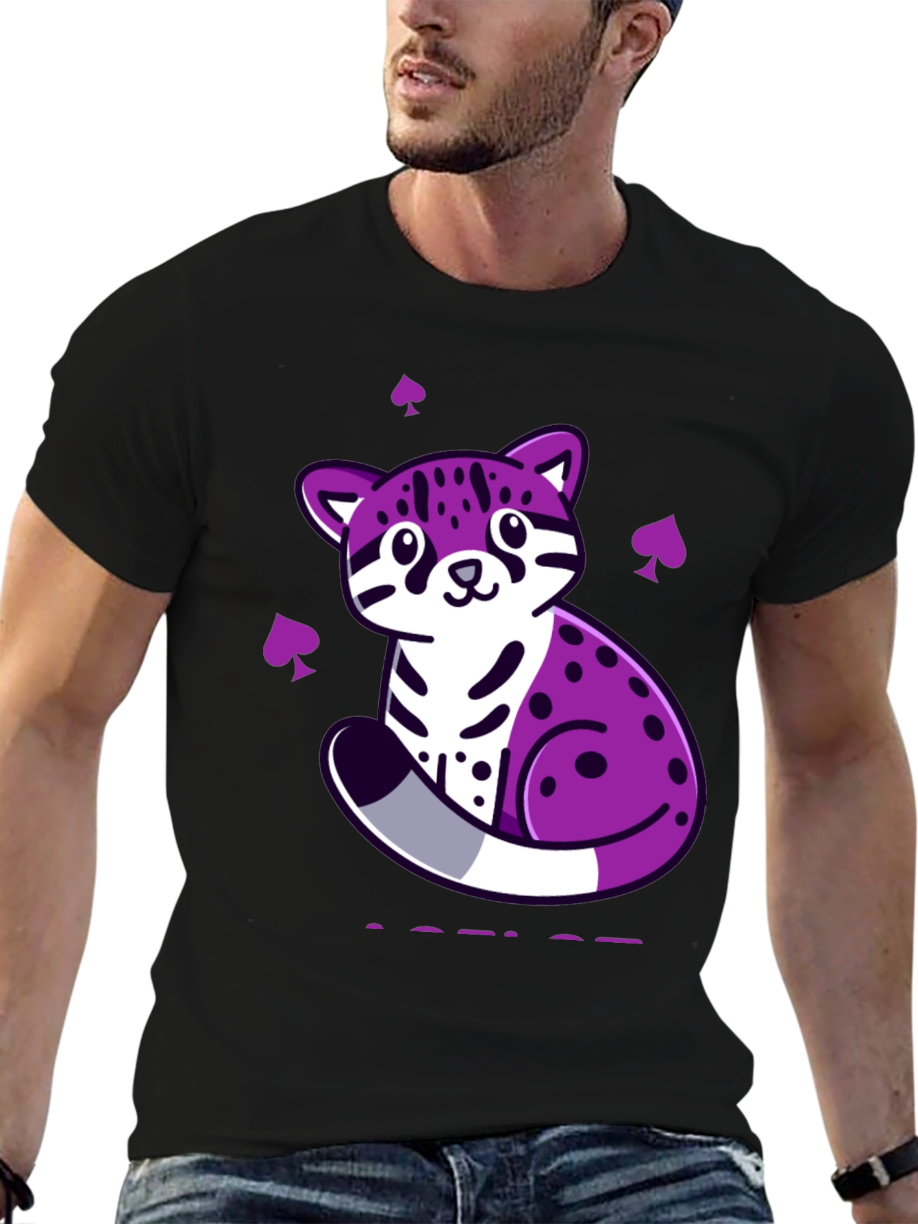 Ace Pride Ocelot T-Shirt - Black