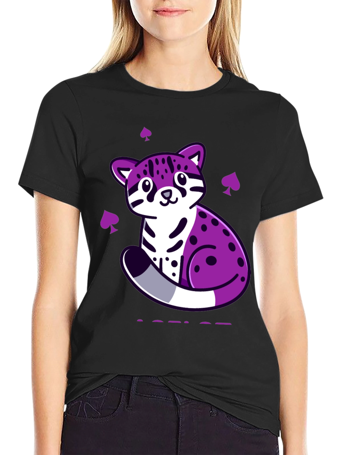 Ace Pride Ocelot T-Shirt - Black