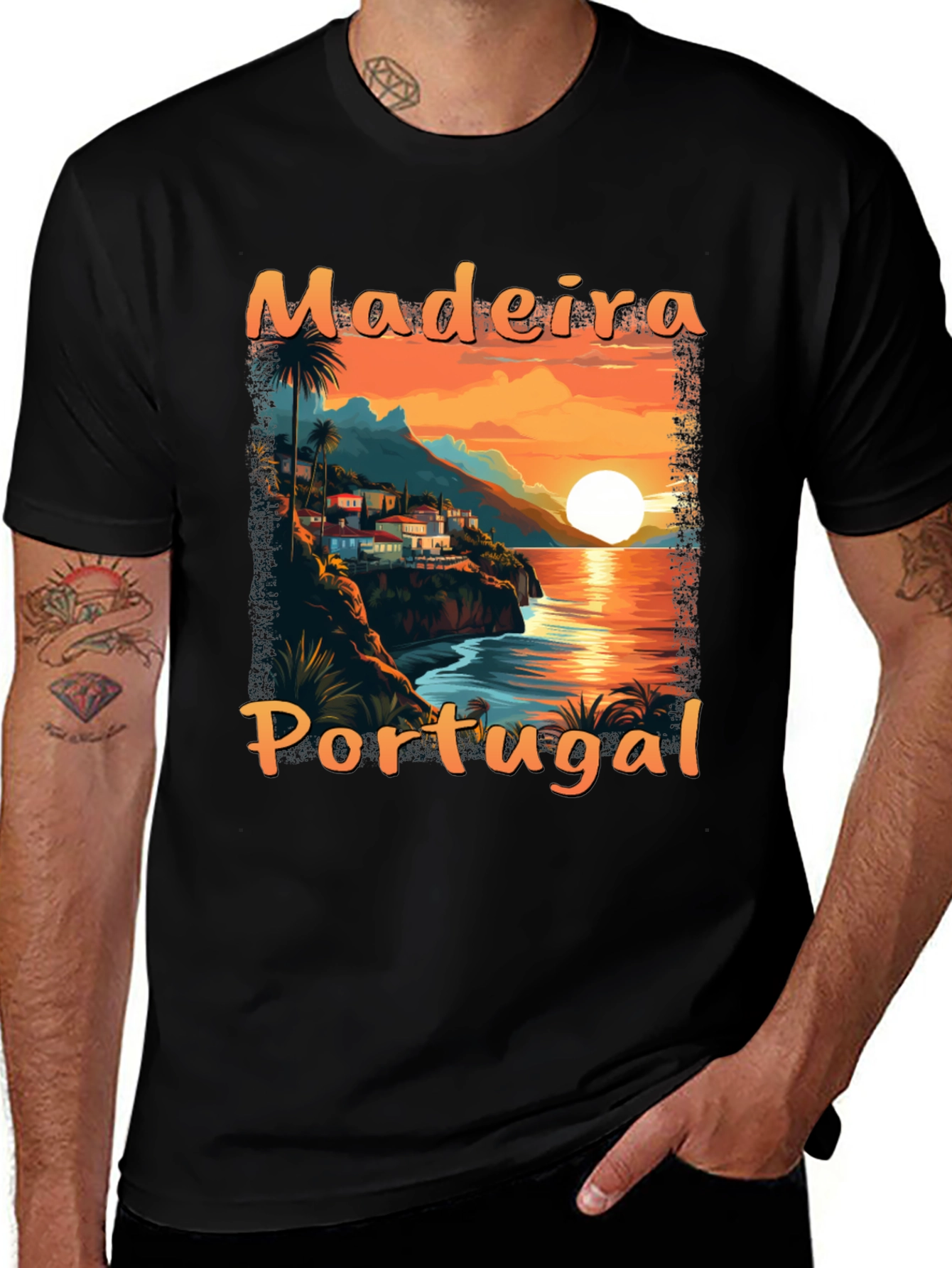 Madeira Portugal Sunset Graphic T-Shirt
