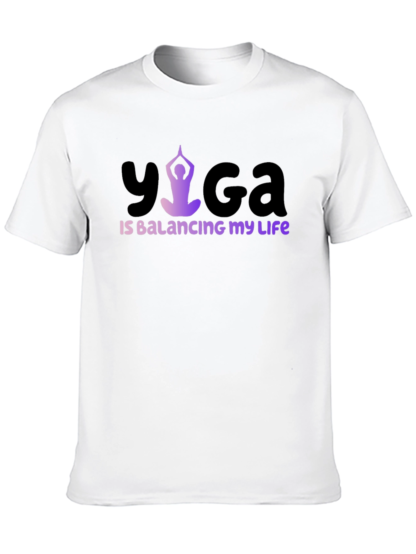 Yoga Balancing Life T-Shirt Black