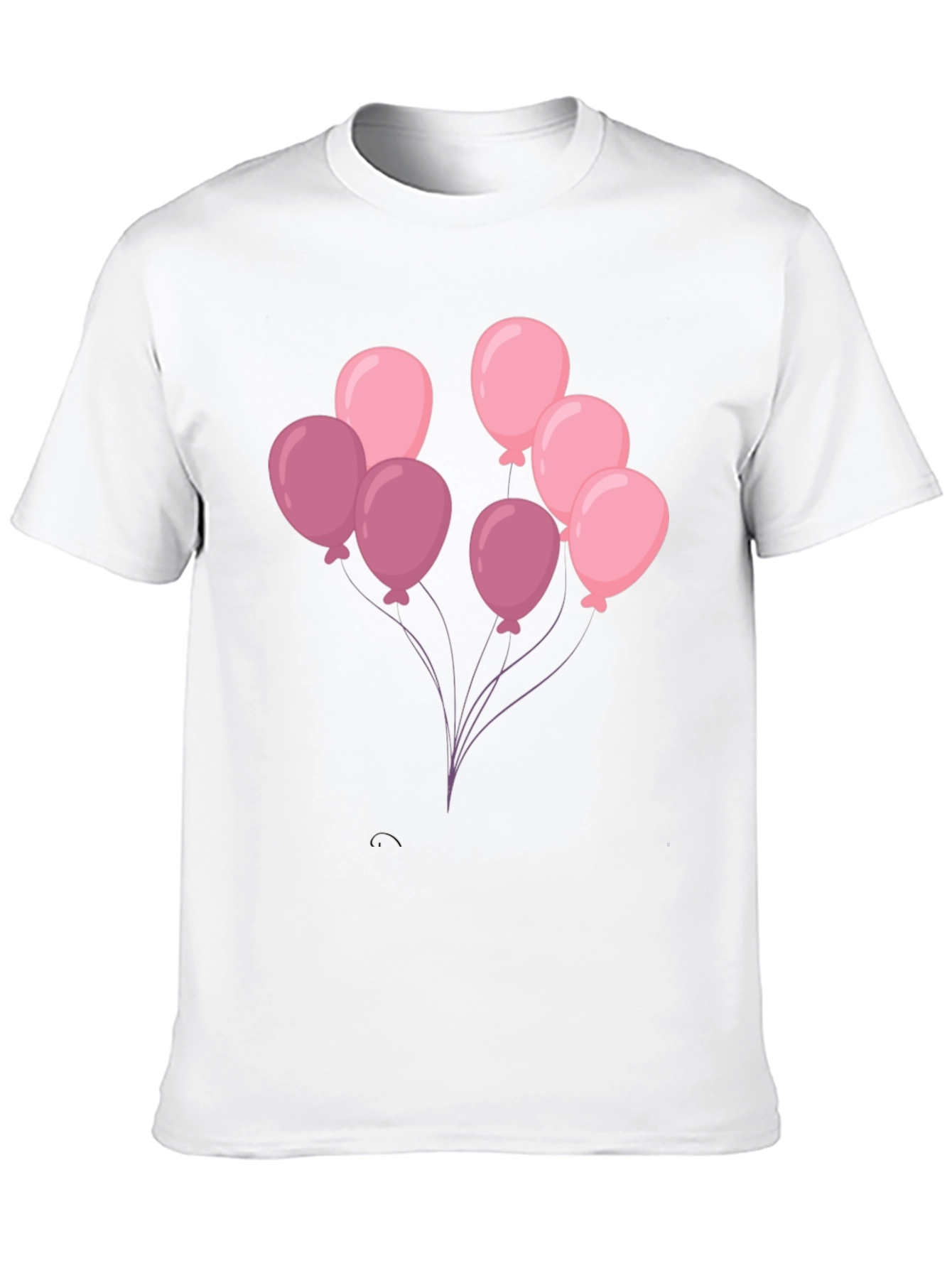 Balloon Graphic Tee - Black Cotton T-Shirt