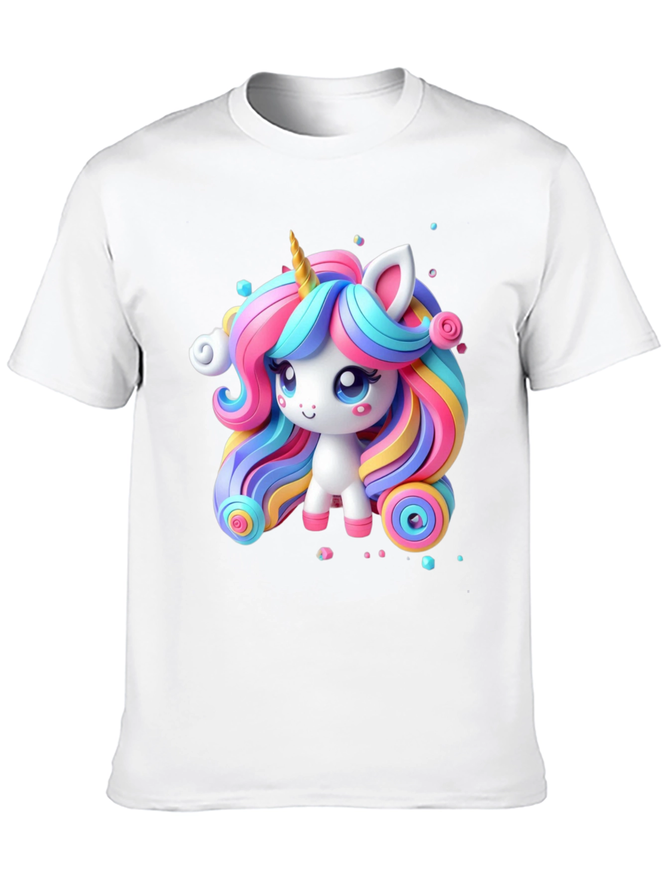 Cute Unicorn Graphic Tee - Black