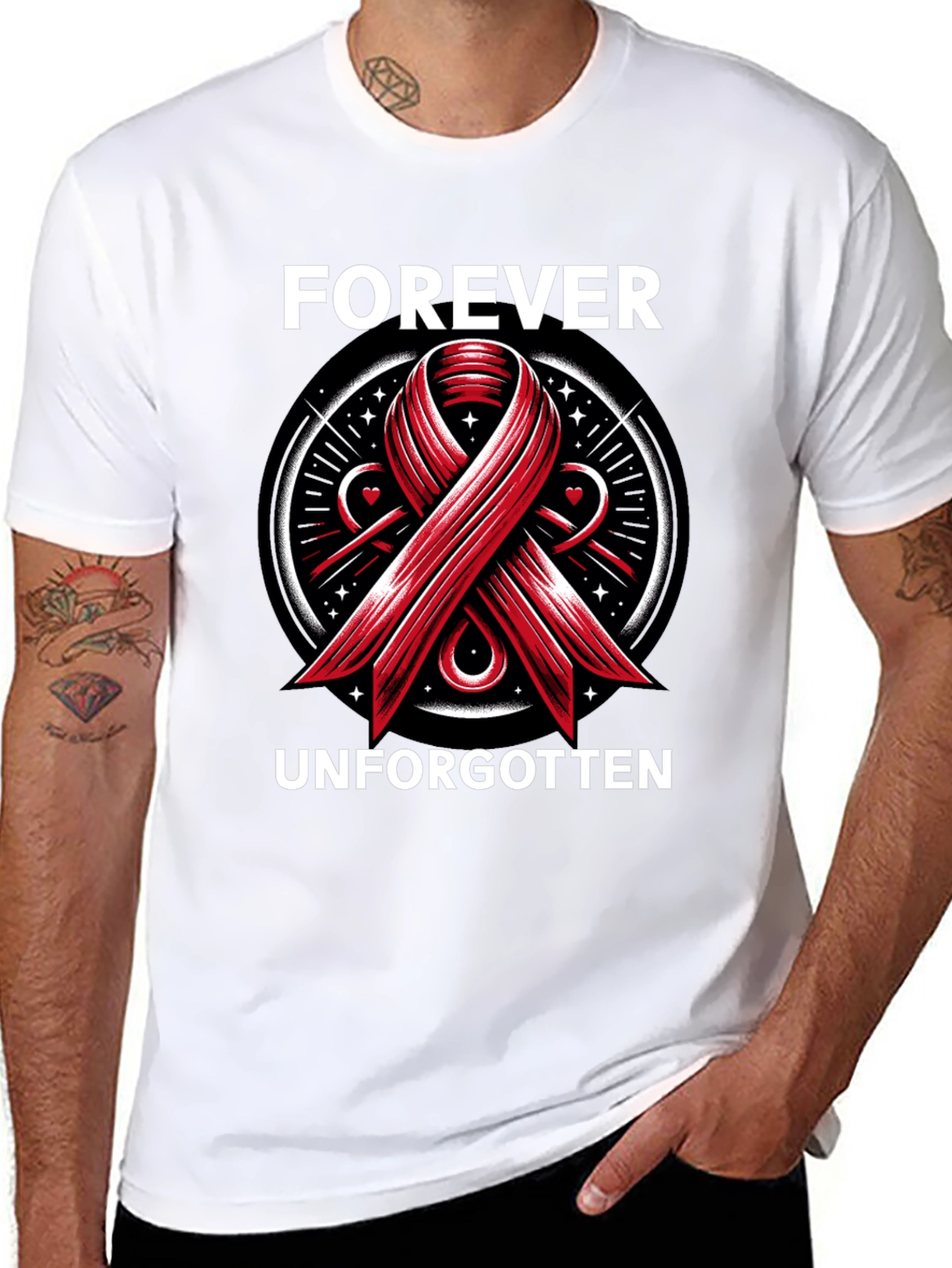 Forever Unforgotten Ribbon Graphic Tee