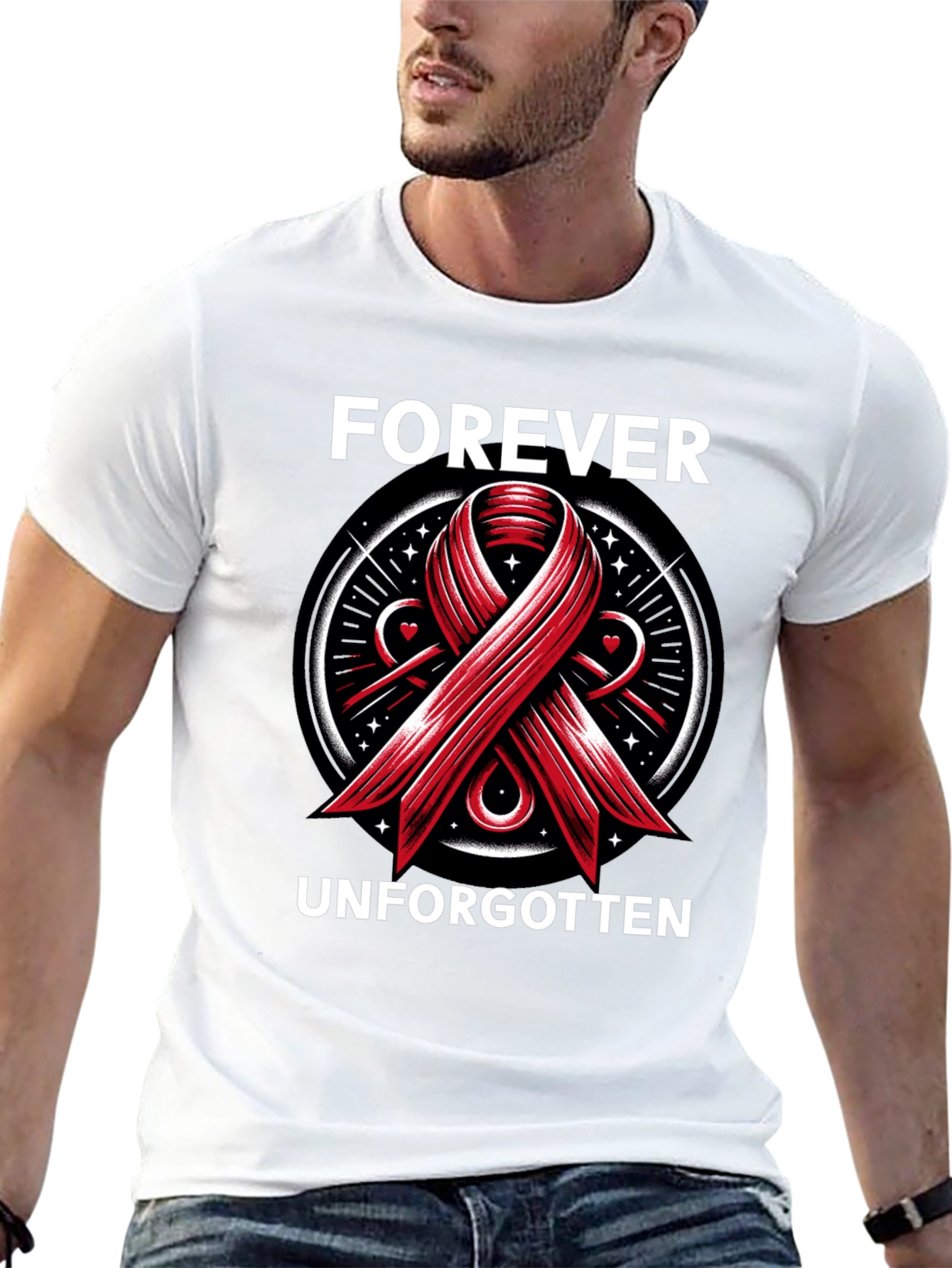 Forever Unforgotten Ribbon Graphic Tee