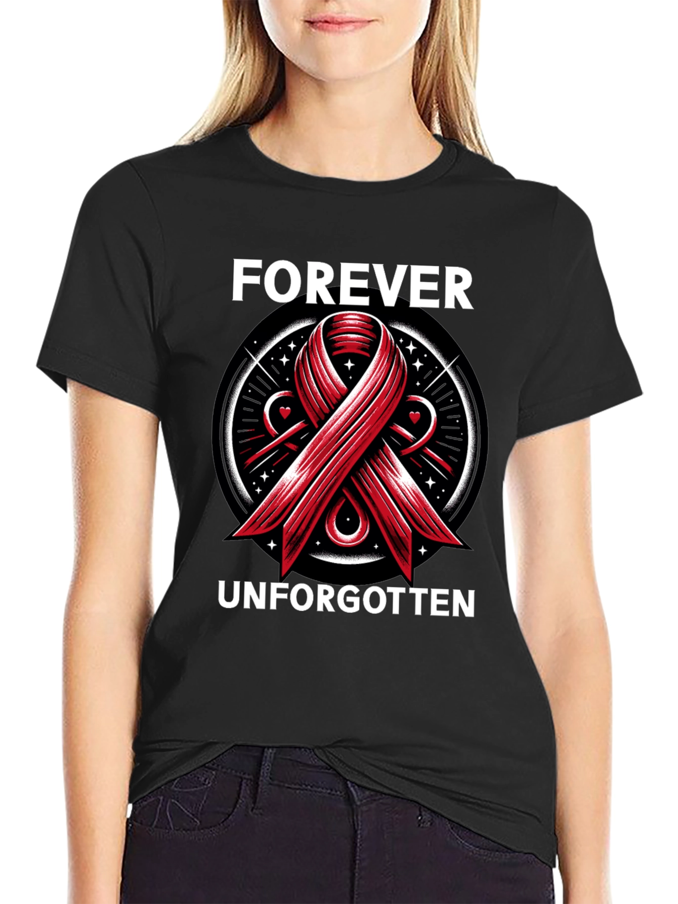 Forever Unforgotten Ribbon Graphic Tee