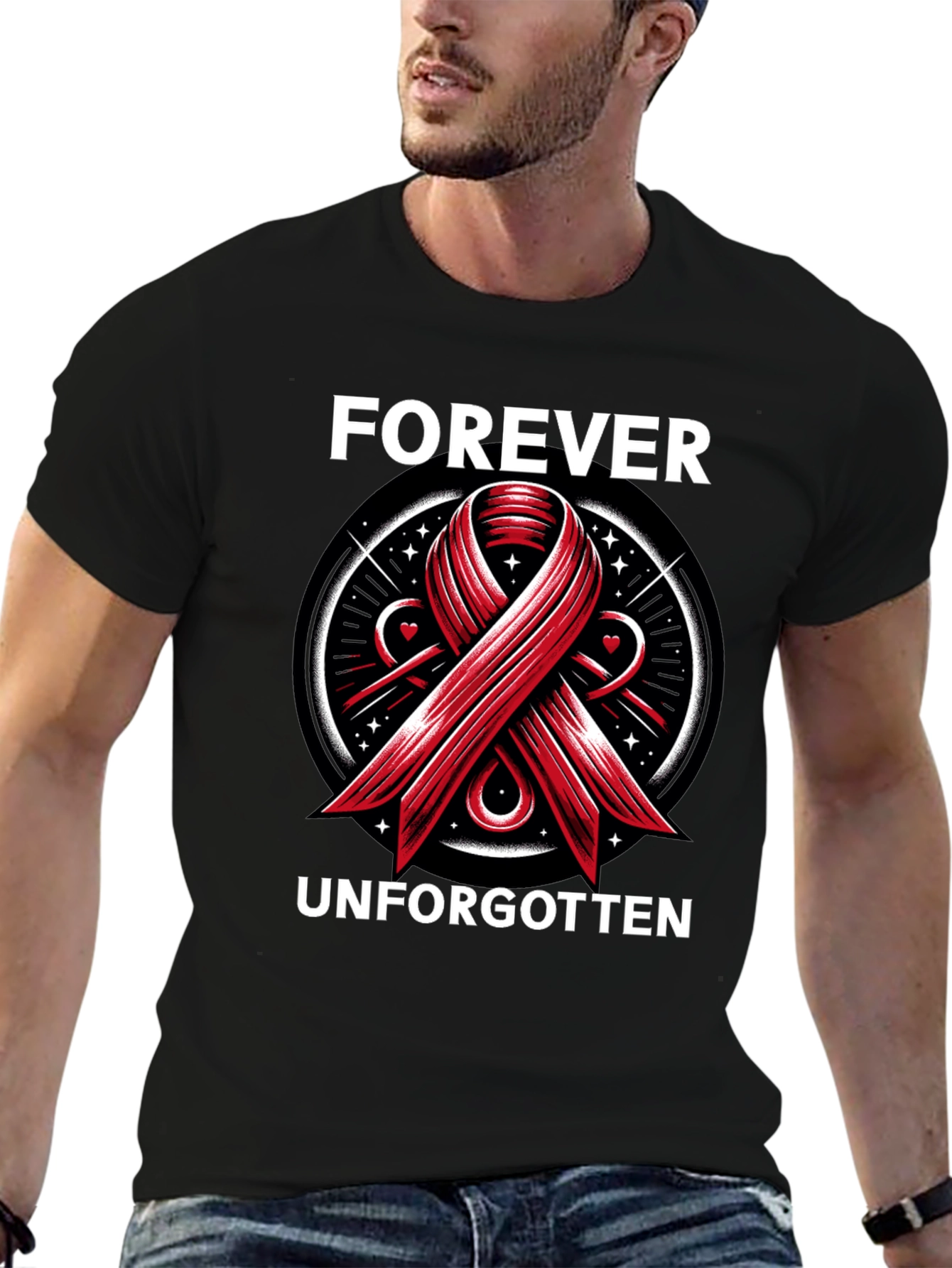 Forever Unforgotten Ribbon Graphic Tee