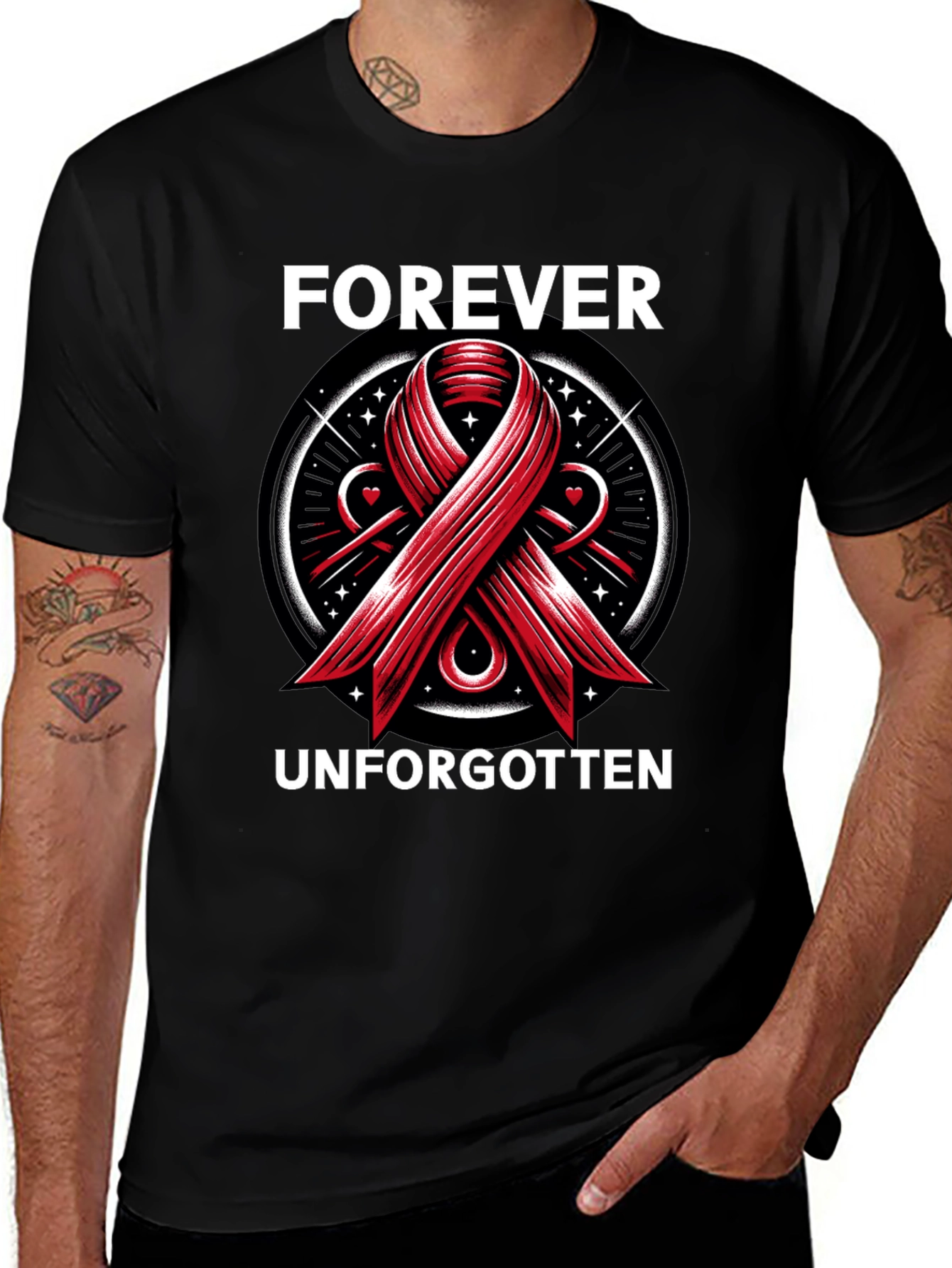Forever Unforgotten Ribbon Graphic Tee